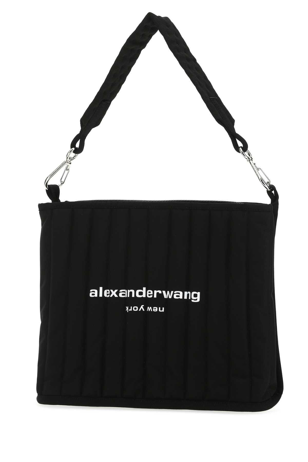Shop Alexander Wang Black Nylon Elite Tech Shoulder Bag In 001