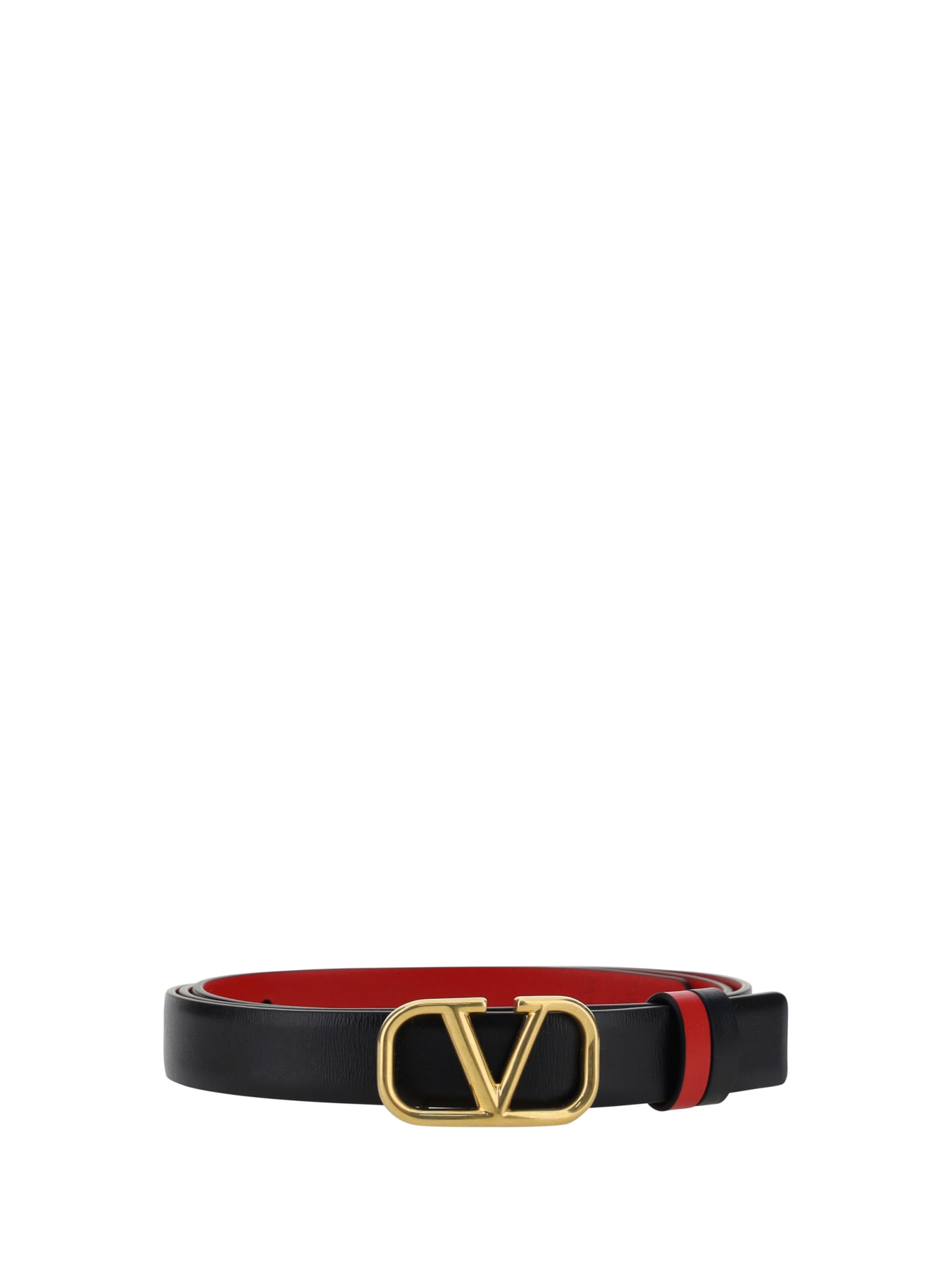 Shop Valentino Reversible Belt In Nero-rouge Pur