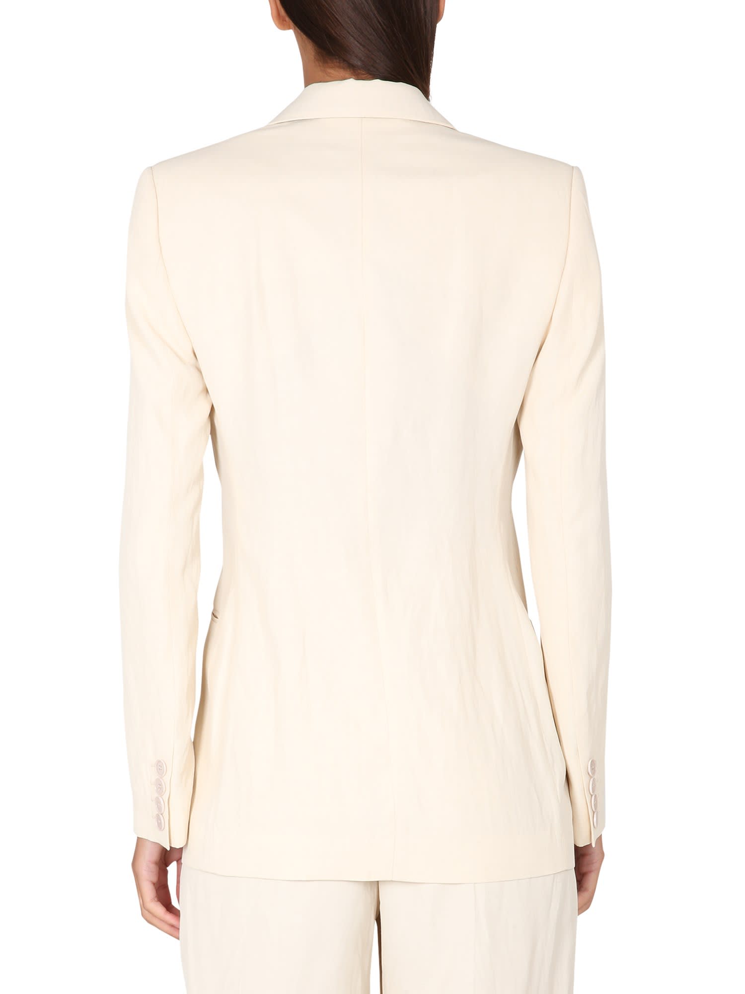 Shop Stella Mccartney Double-breasted Blazer In Burro