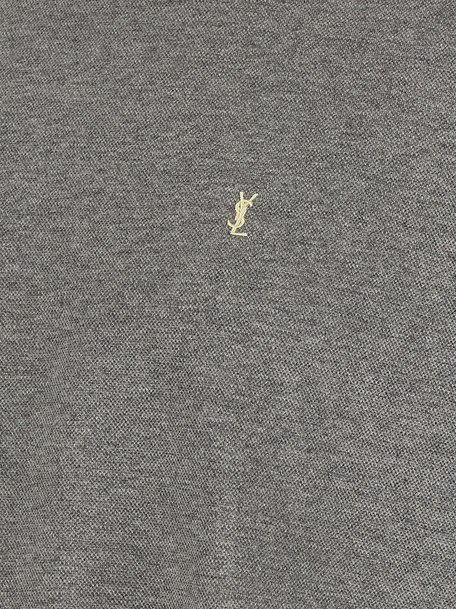 Saint Laurent Cassandre T-shirt In Gray