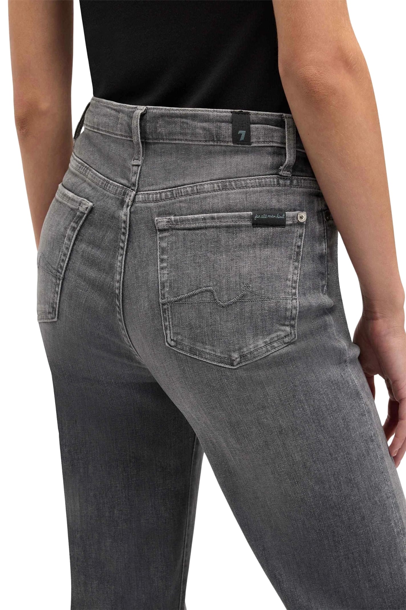 7 For All Mankind Modern Dojo Soho Grey In Black