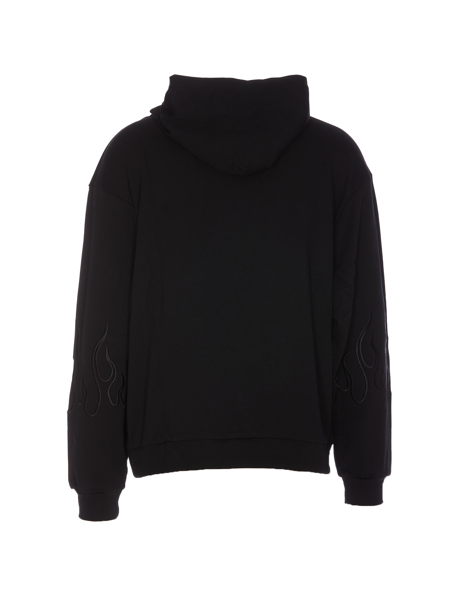 Vision Of Super Black Flames Hoodie In Black