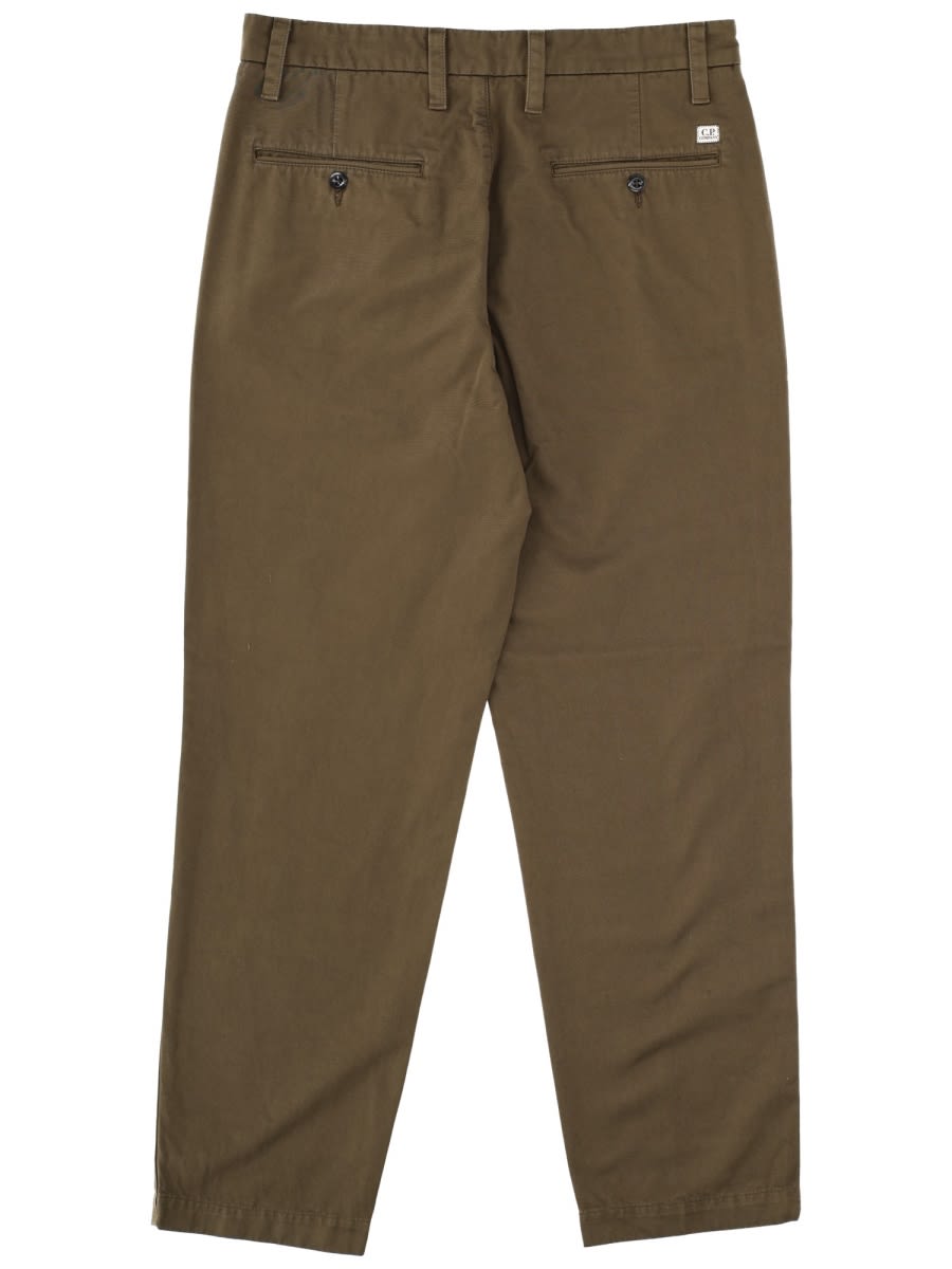C.p. Company Tailored Trousers With Pockets And Pleats In Brown