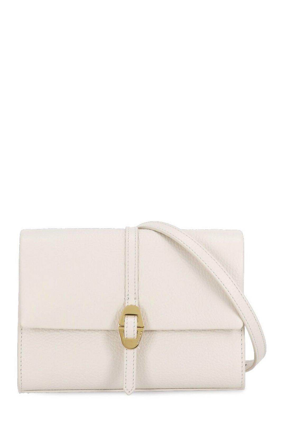 Shop Coccinelle Dorian Logo Stamp Crossbody Bag In Ice