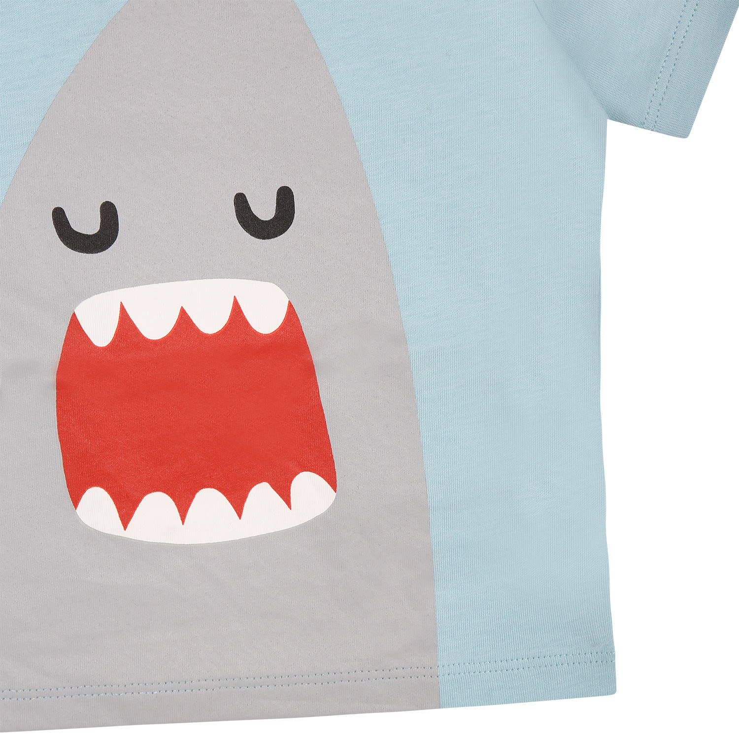 Shop Stella Mccartney Light Blue T-shirt For Baby Boy With Shark