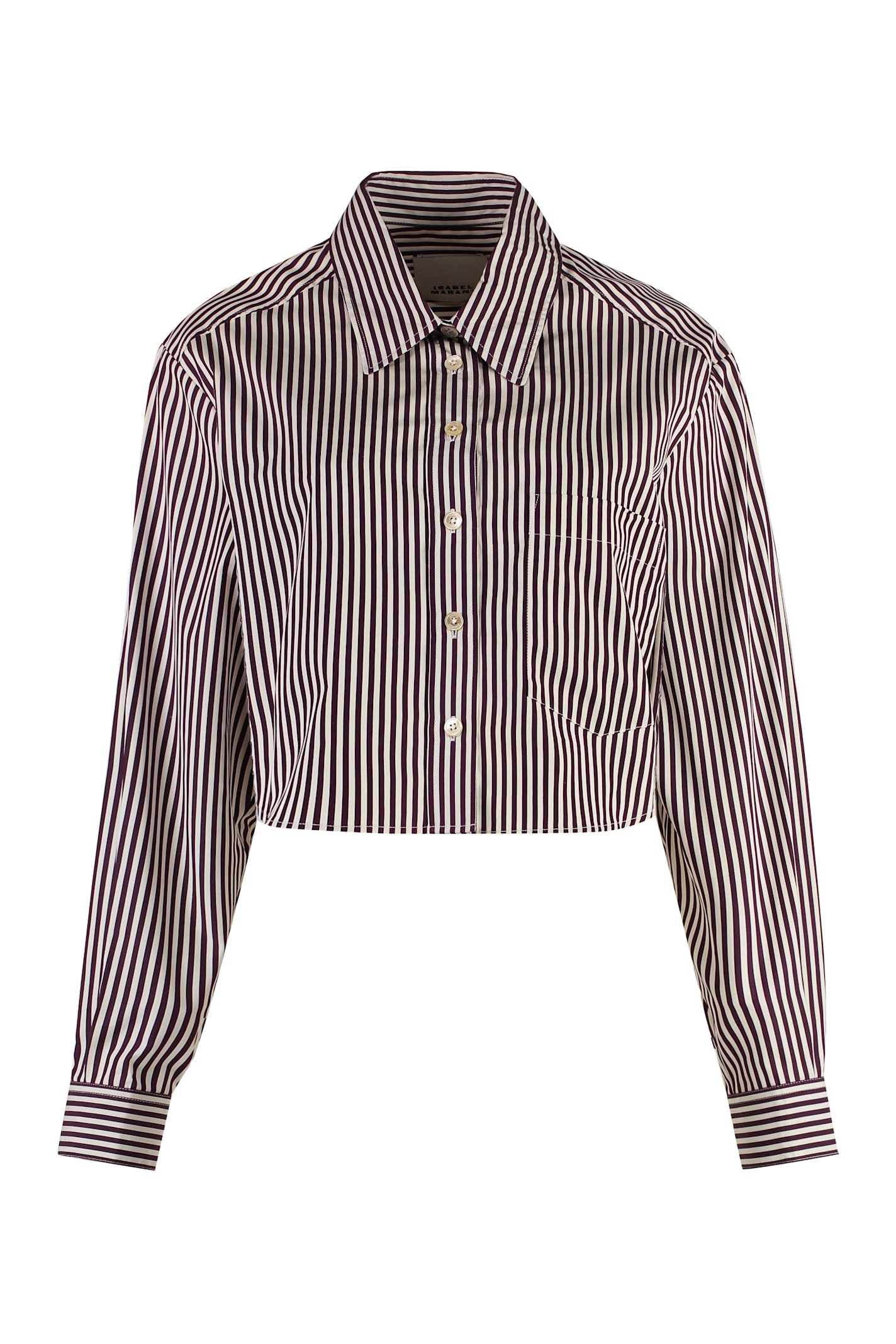 Shop Isabel Marant Fleora Striped Poplin Shirt In Ivory