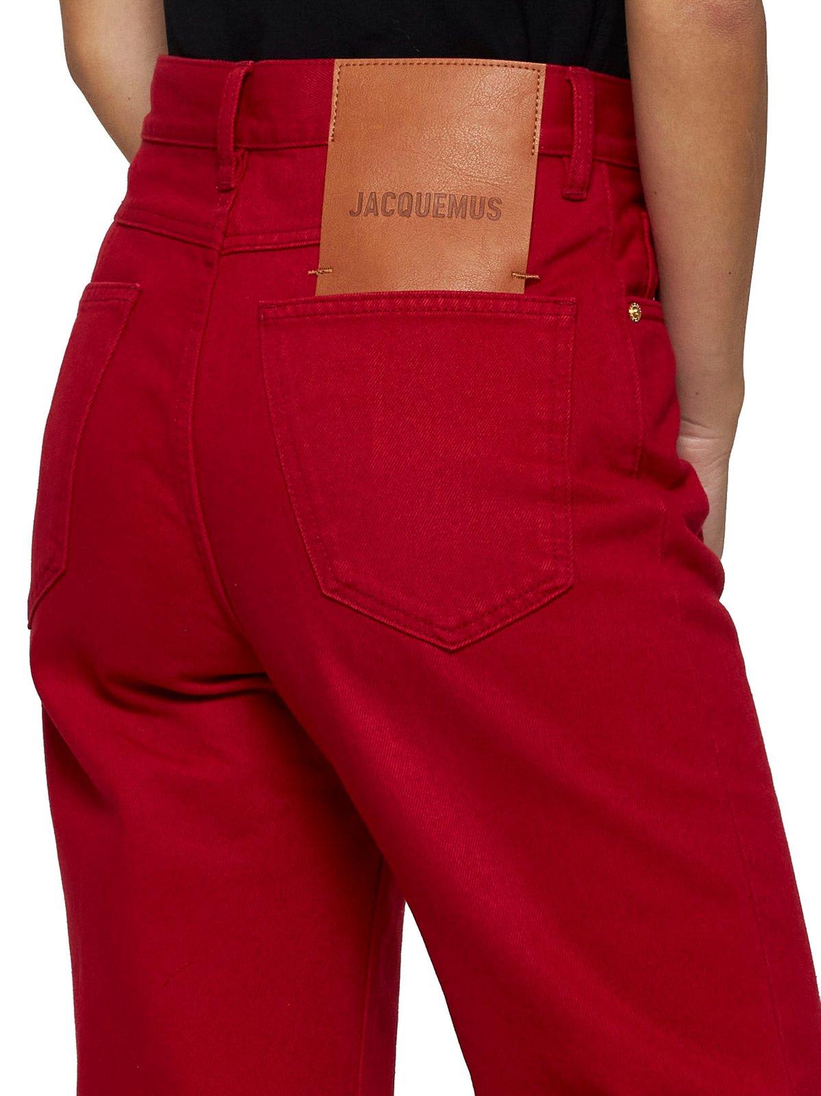 Jacquemus Straight-leg Jeans In Red