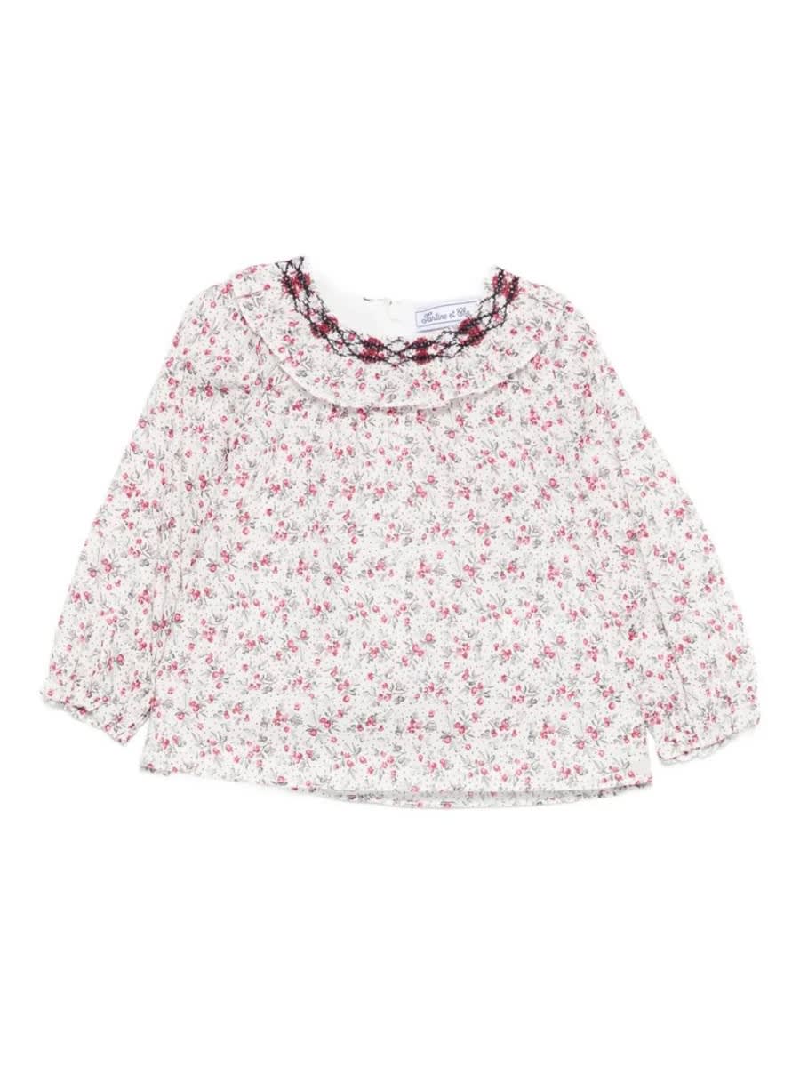 Tartine Et Chocolat Floral Embroidered Top In White