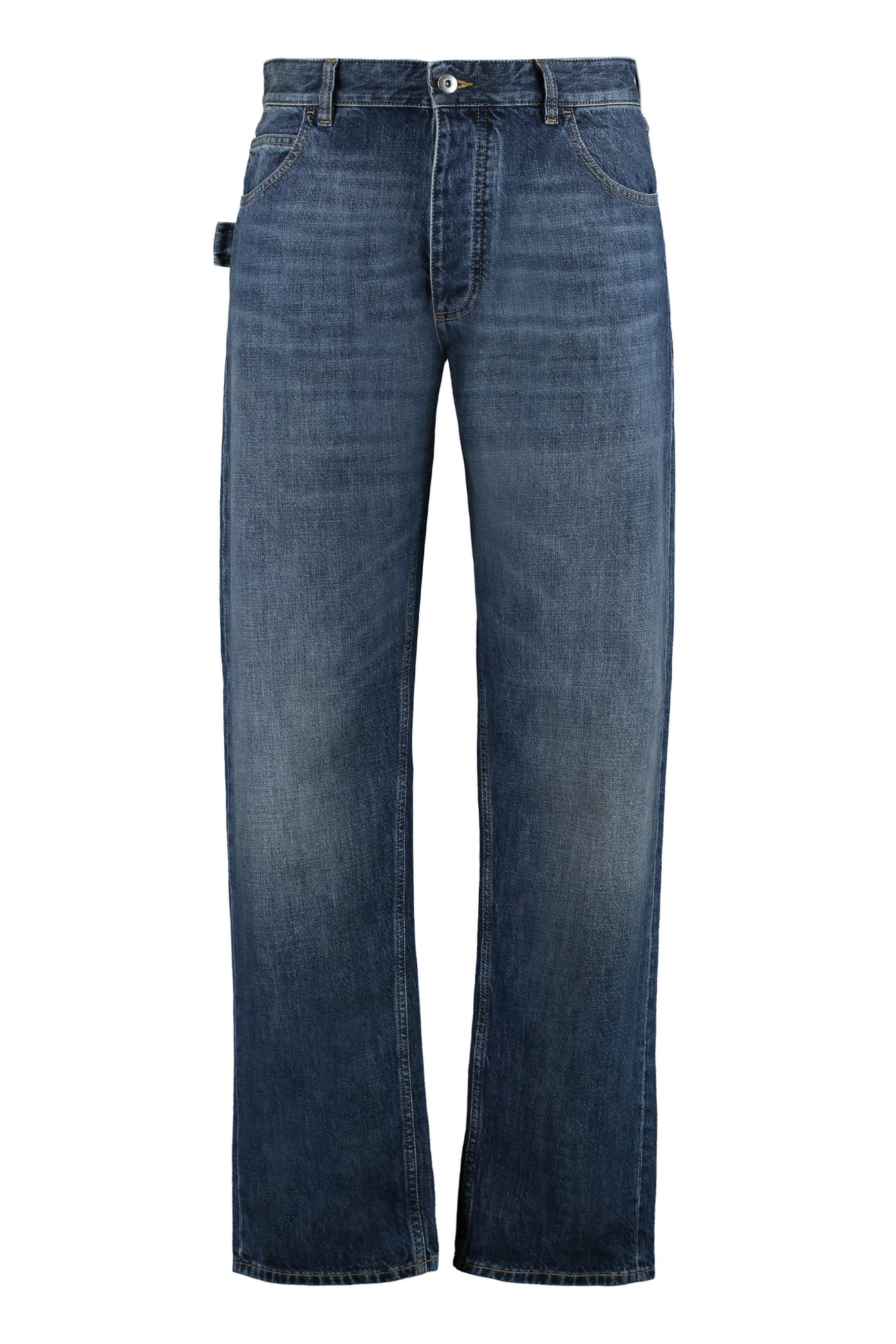 Bottega Veneta 5-pocket Straight-leg Jeans In Denim Blue