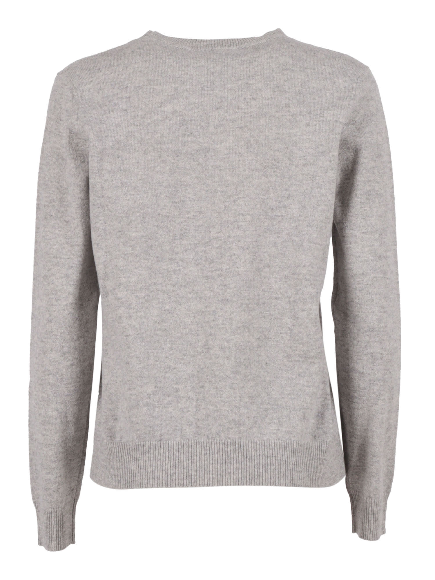 Peserico Soft Knitted Sweater With Crew Neckline In Gray