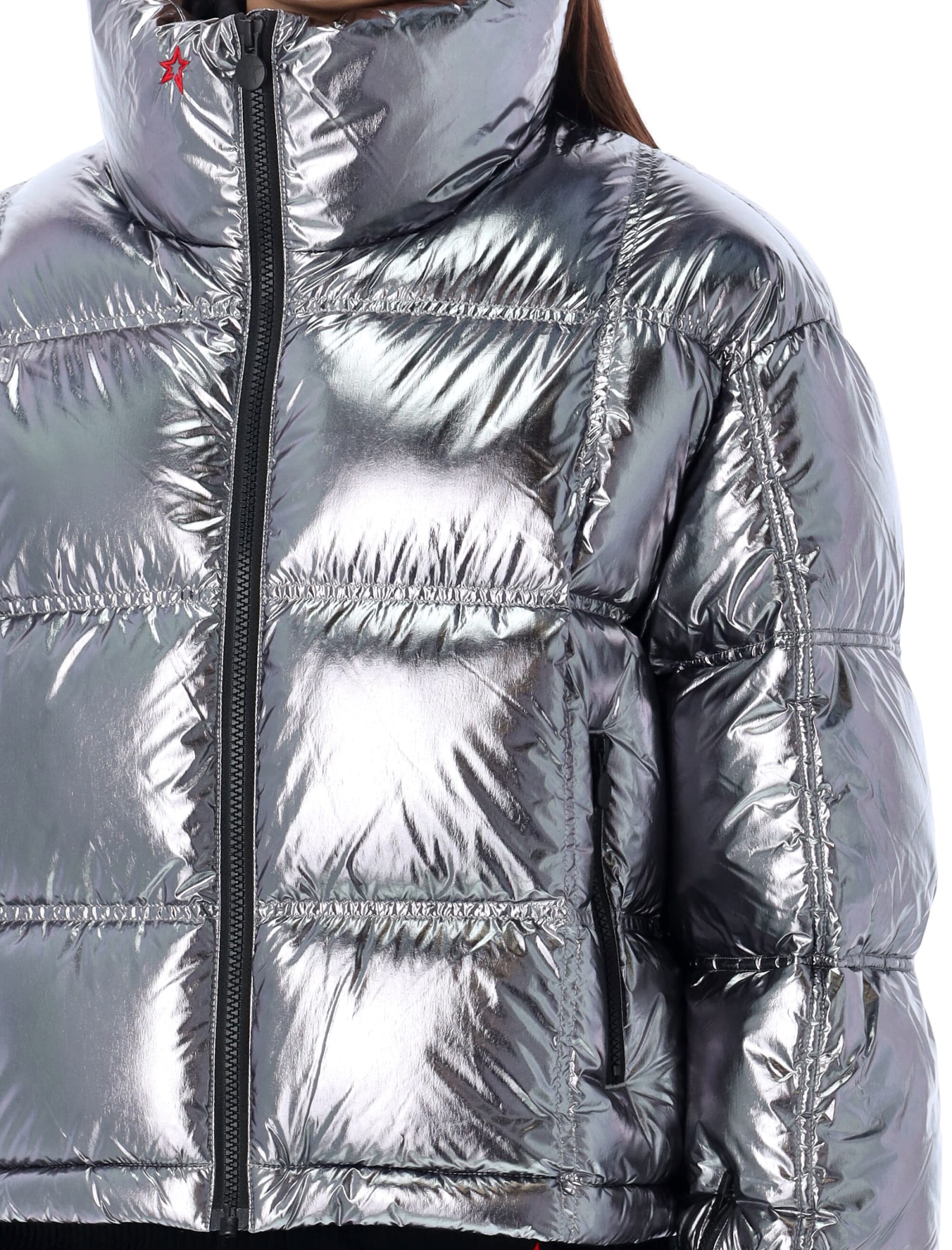 Shop Perfect Moment Nevada Duvet Jacket In Silver