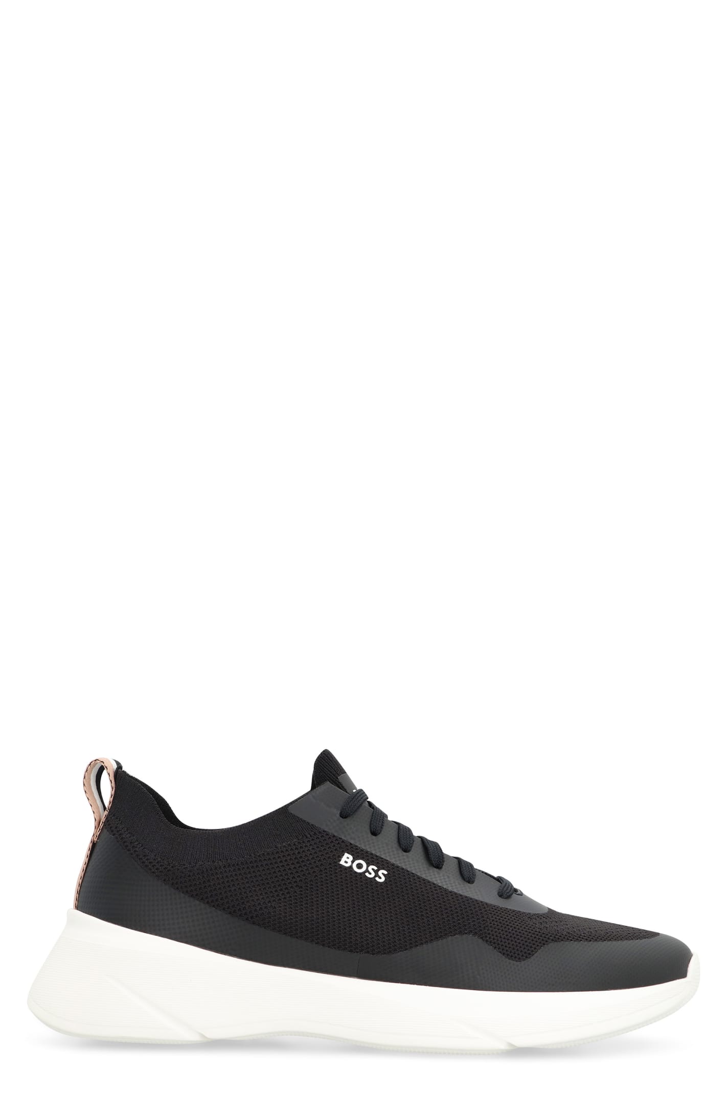 Shop Hugo Boss Dean Fabric Low-top Sneakers In Black