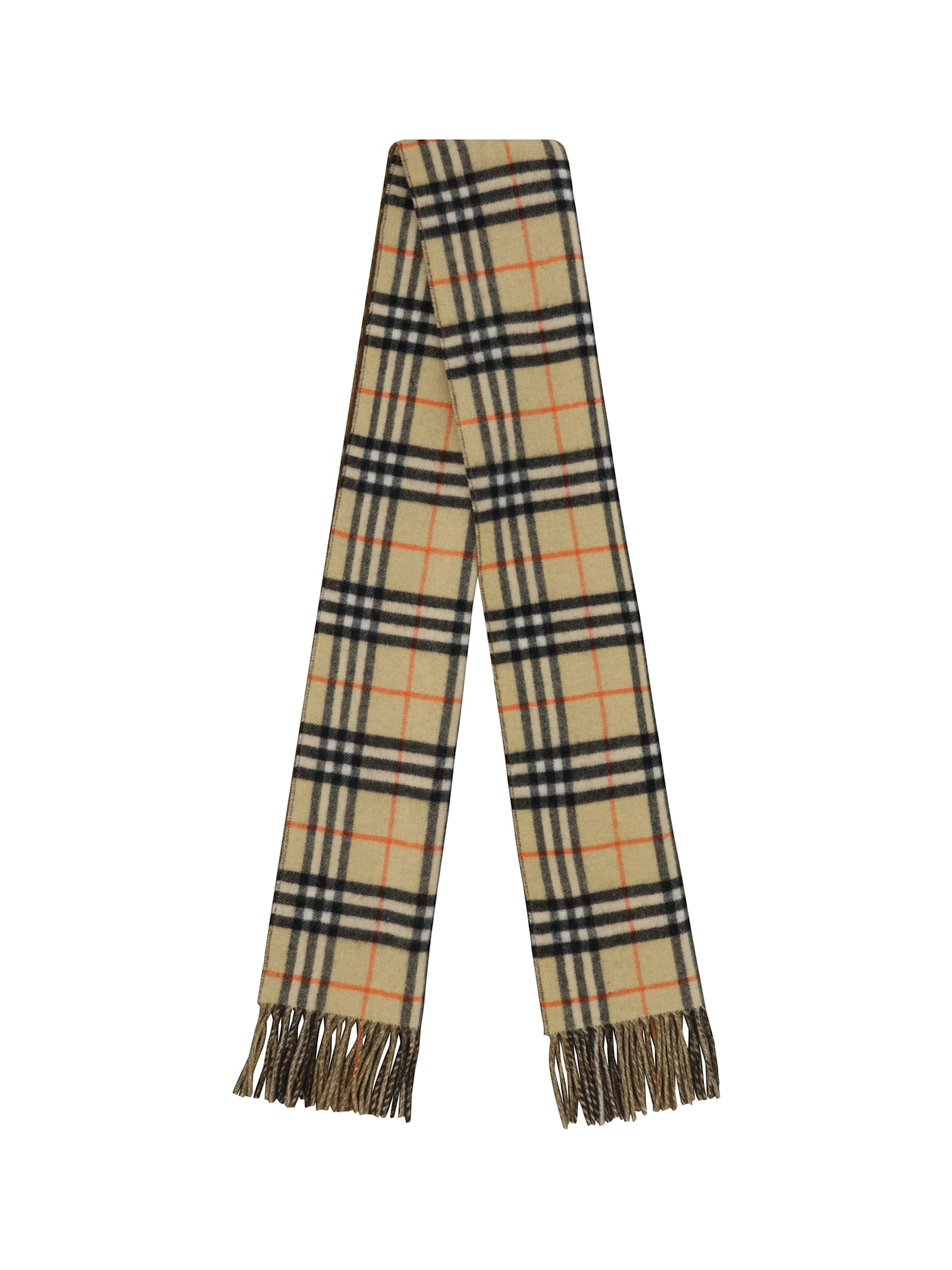 Shop Burberry Scarf In Sand/bison