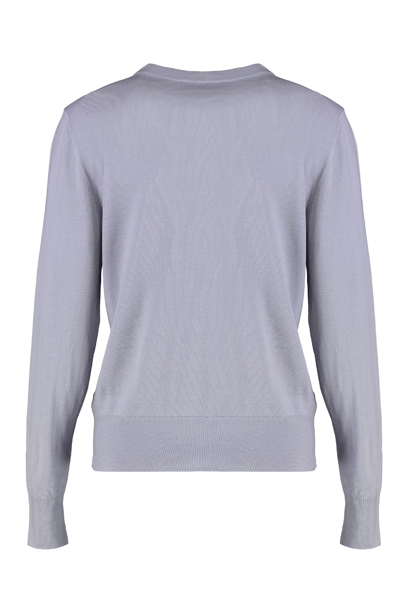 Calvin Klein Cardigan In Wool In Gray