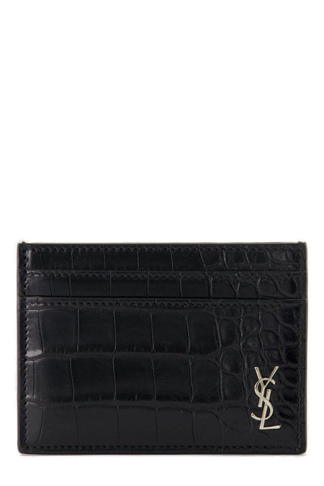Saint Laurent Cassandre Logo Plaque Card Case