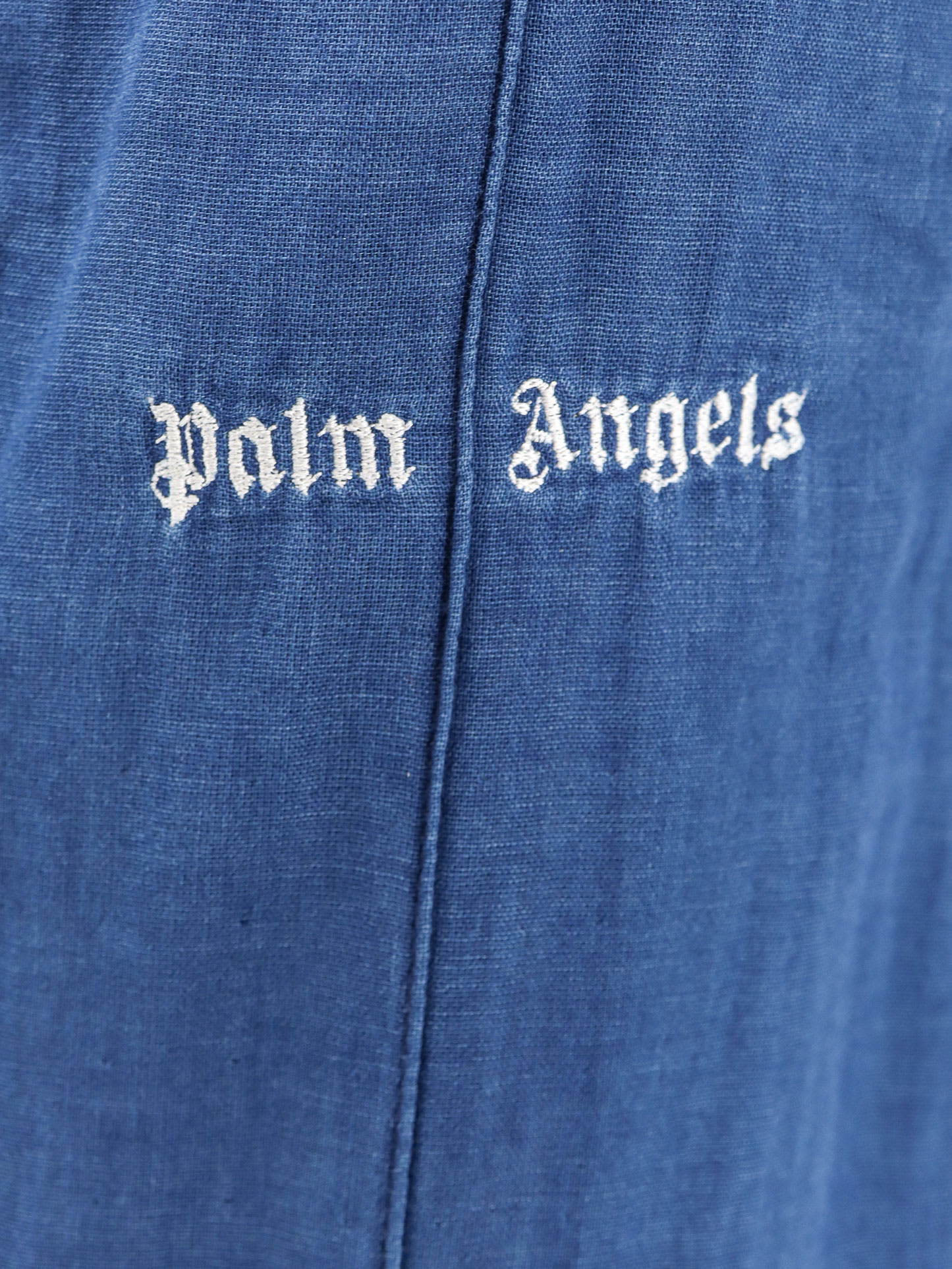 Shop Palm Angels Trouser In Blue