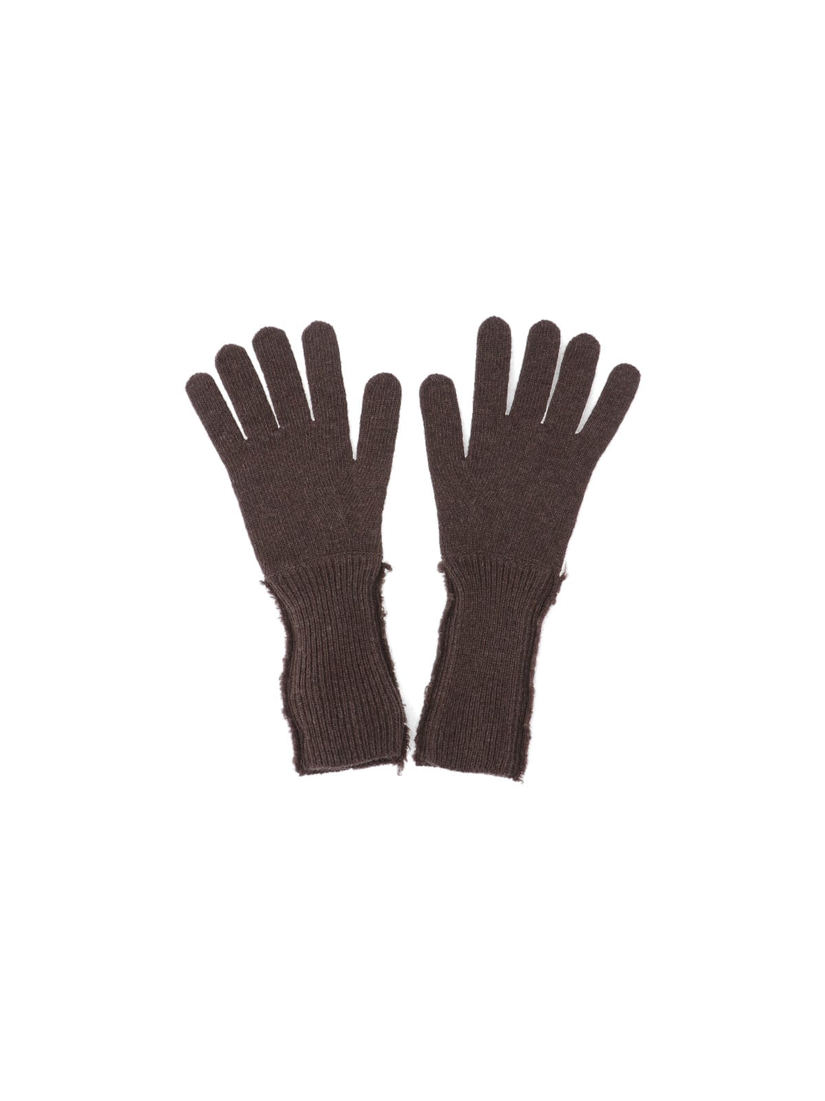 Mm6 Maison Margiela Wool Blend Gloves In Brown