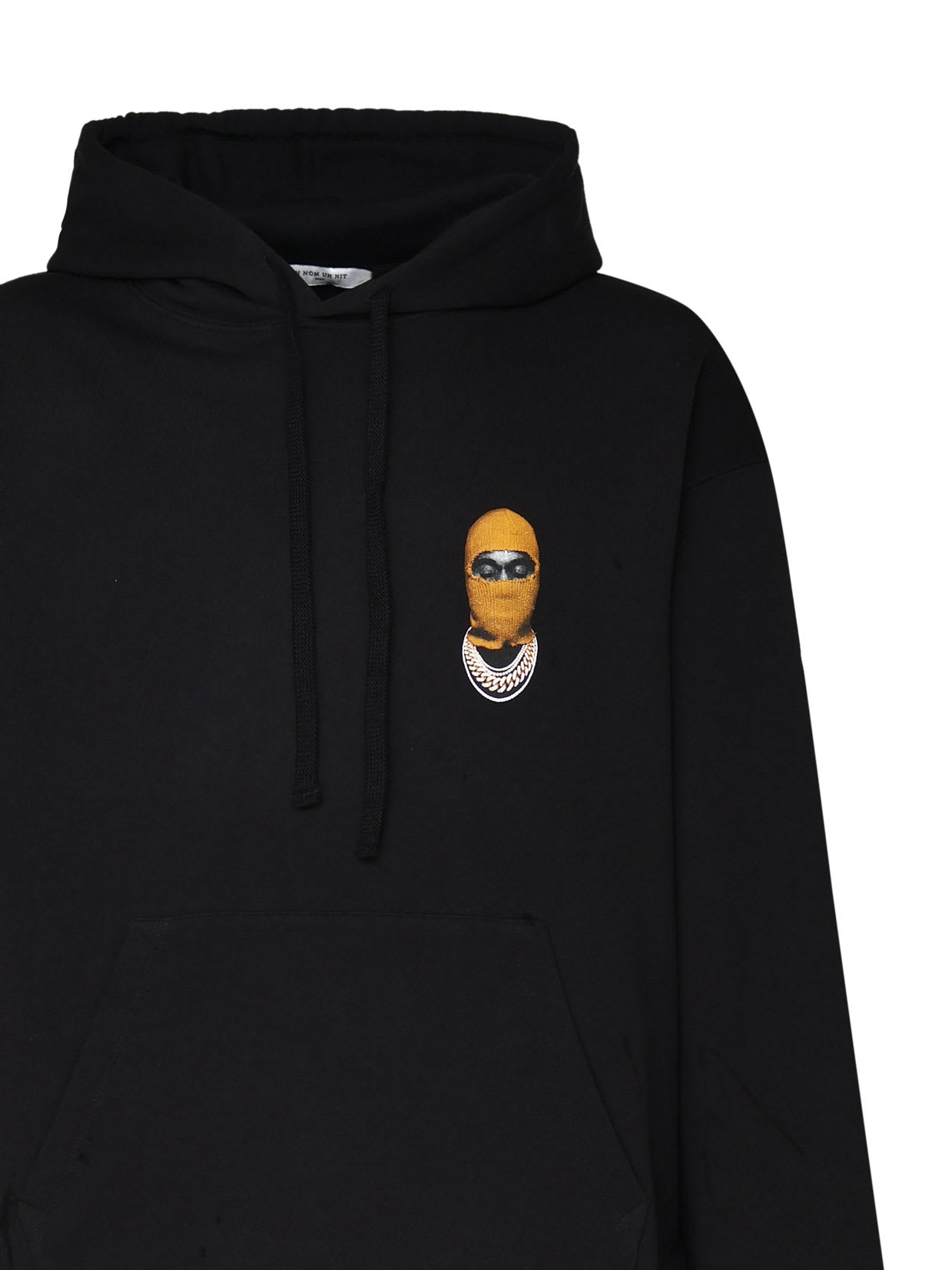 Ih Nom Uh Nit Hoodie Small Mask Print In Black