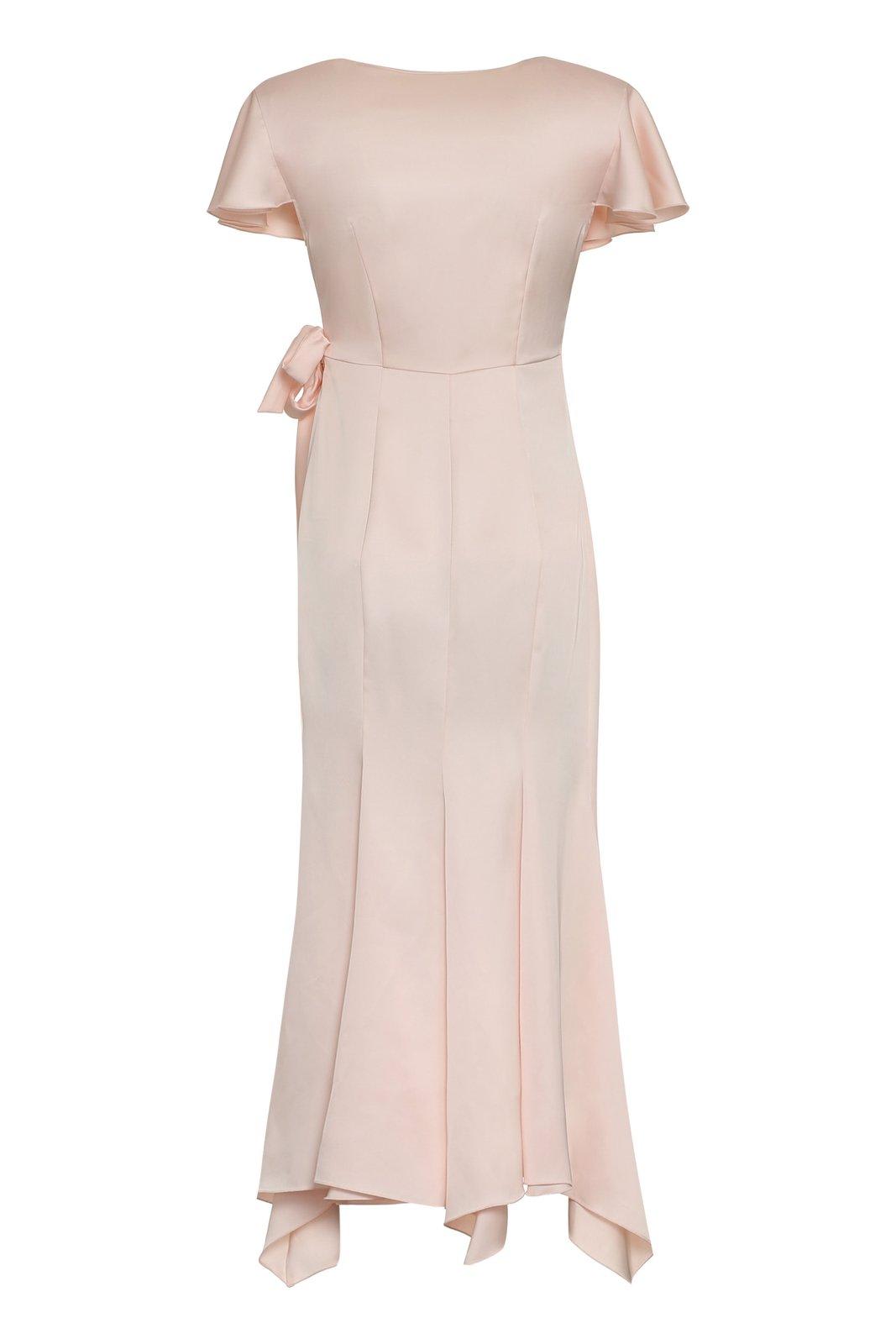 Shop Philosophy Di Lorenzo Serafini Ruffle Long Dress In Pink