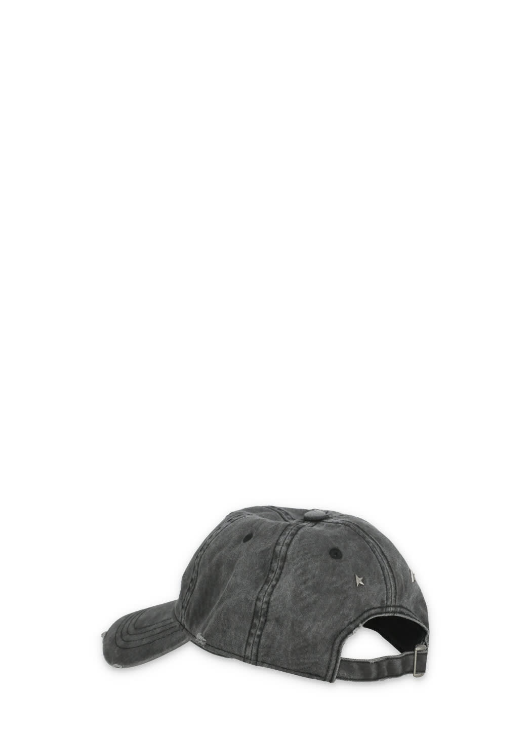 Golden Goose Distressed Baseball Cap Metal Eyelets In Gray