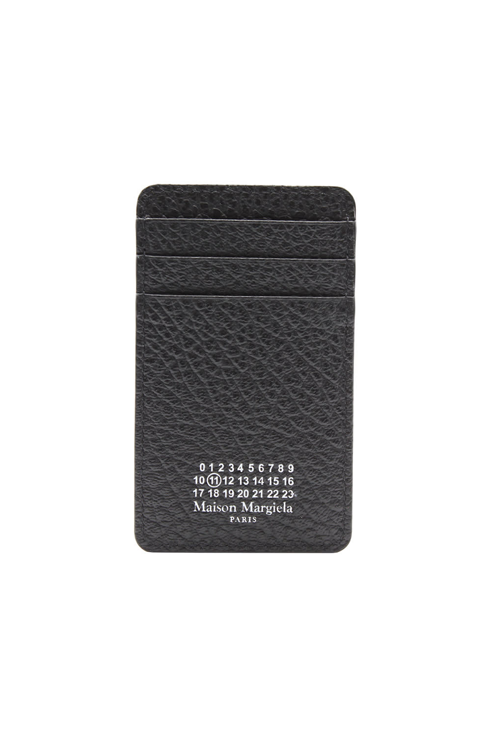 Maison Margiela Black Four Stitches Card Holder In Black