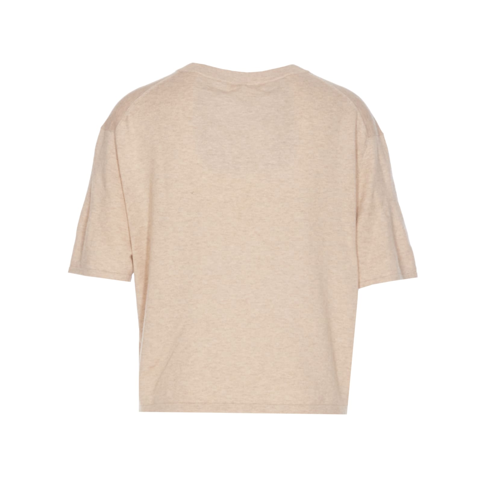 Lisa Yang Short-sleeved Knitted Top In Beige