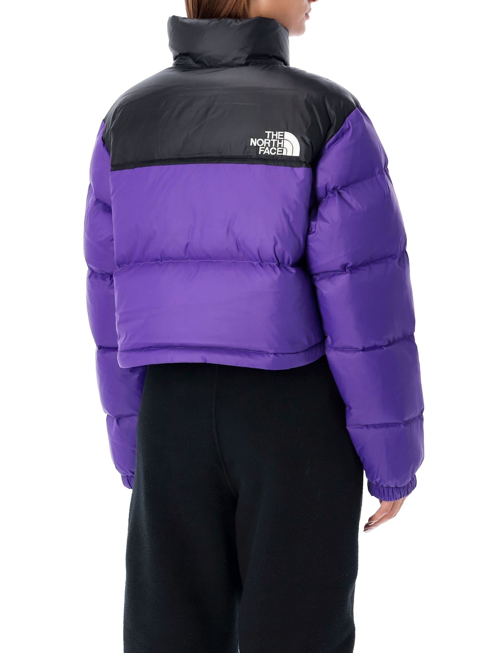 Shop The North Face Nuptse Short Jacket In Peak Purple