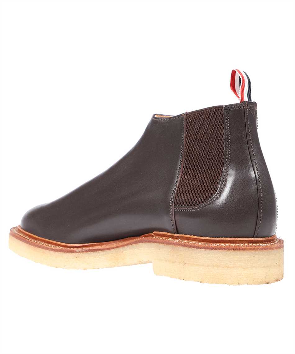 Shop Thom Browne Leather Ankle Boots In Brown