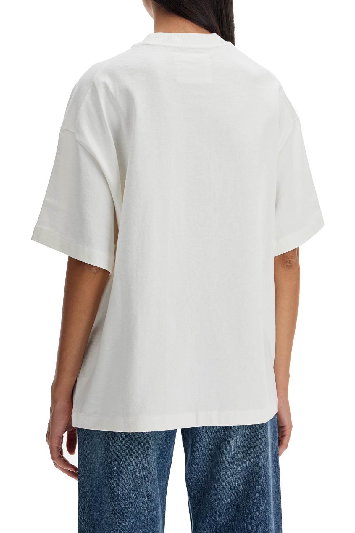 Shop Jil Sander Oversized T-shirt With In Porcelain (white)