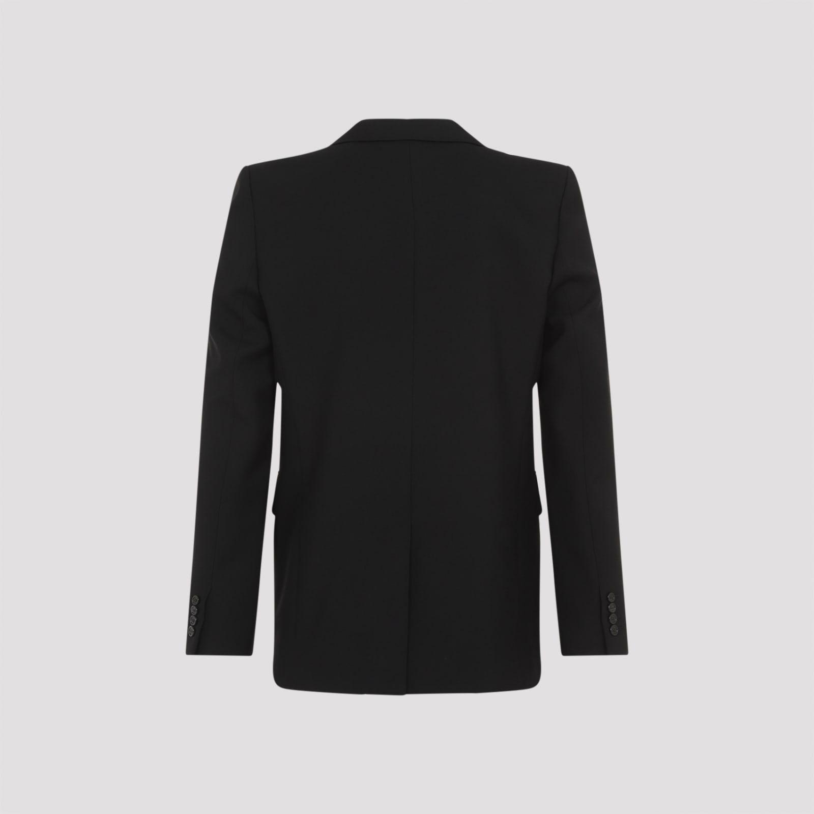 Shop Saint Laurent Wool Blazer In Noir