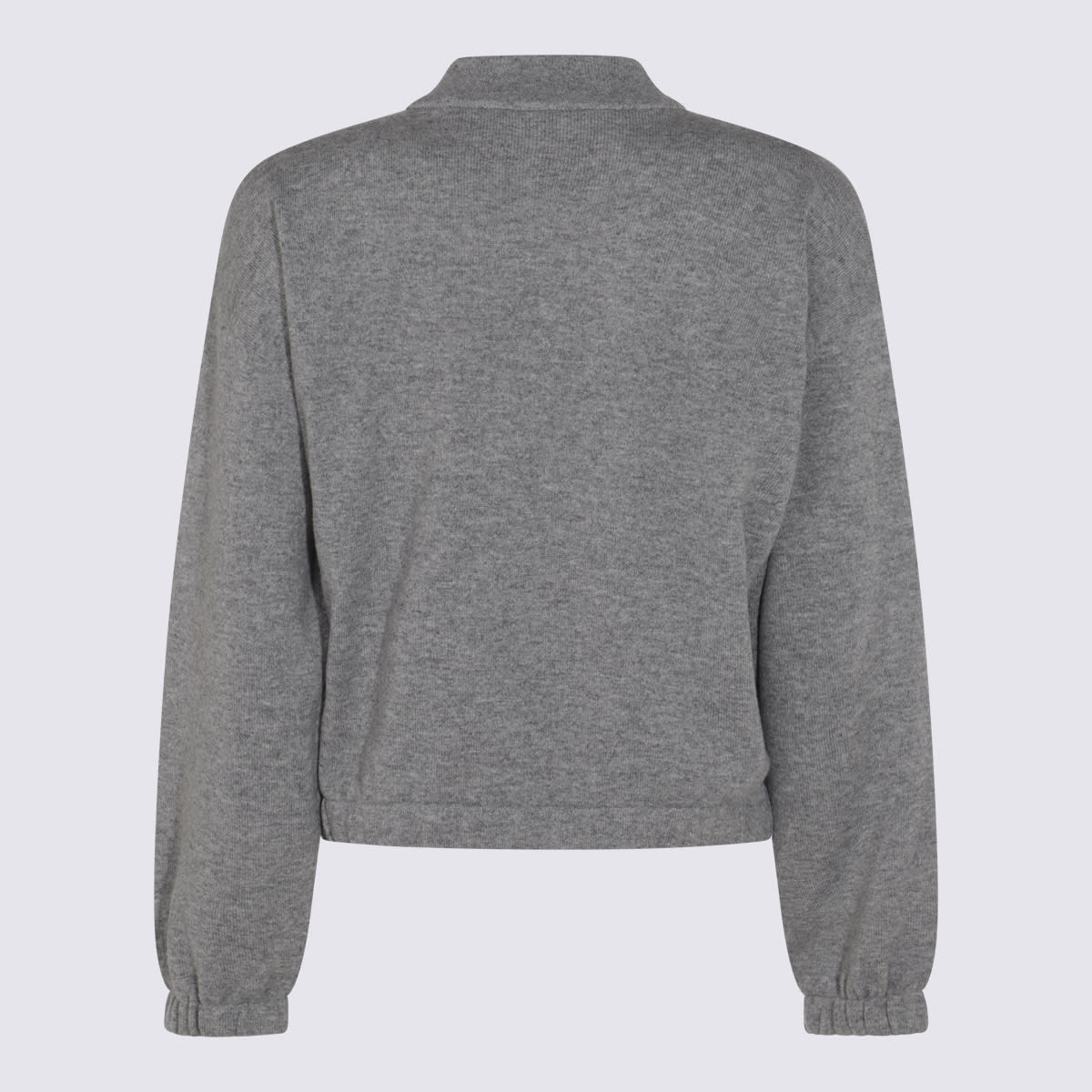 Fabiana Filippi Casual Jacket With Elastic Hem And Side Pockets In Gray