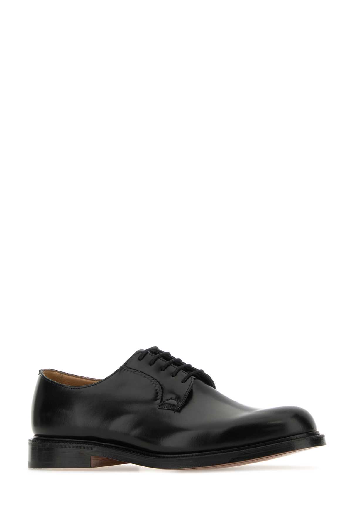 CHURCH'S BLACK LEATHER SHANNON LACE-UP SHOES