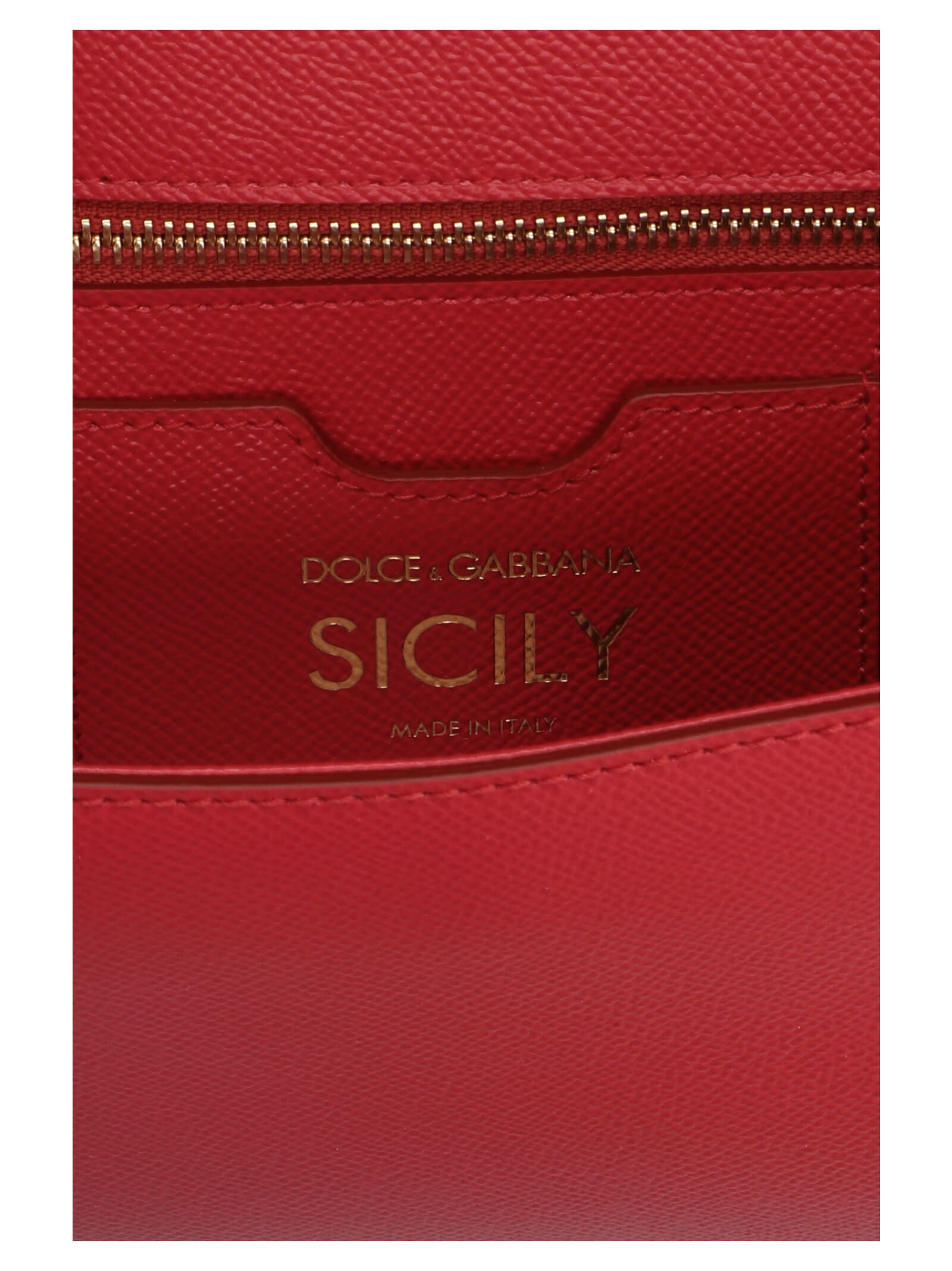 Dolce & Gabbana Sicily Medium Hand Bag In Red