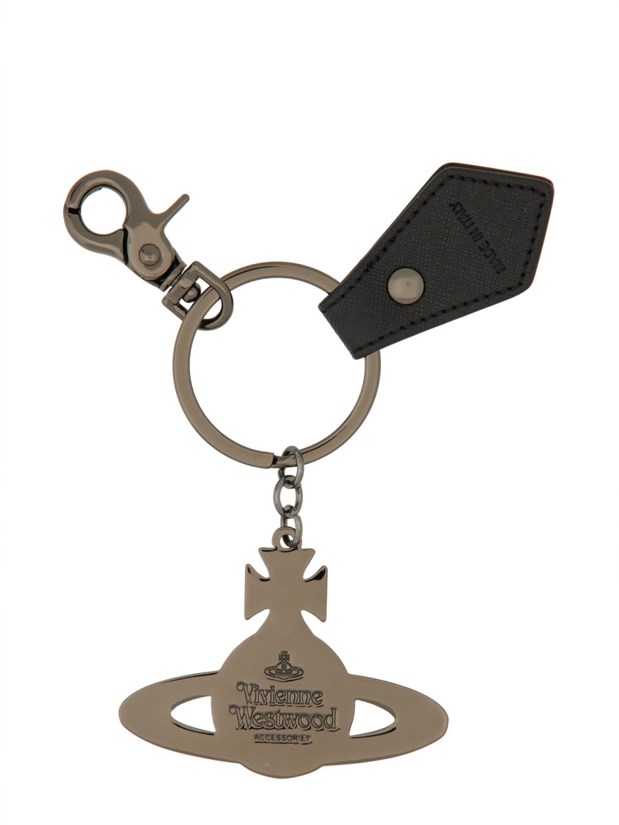 Shop Vivienne Westwood Keychain Orb In Black