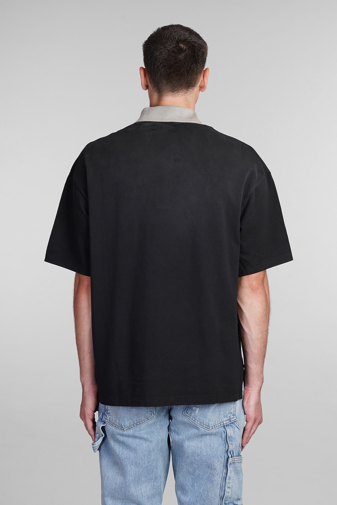 Shop Amiri Polo In Black Cotton