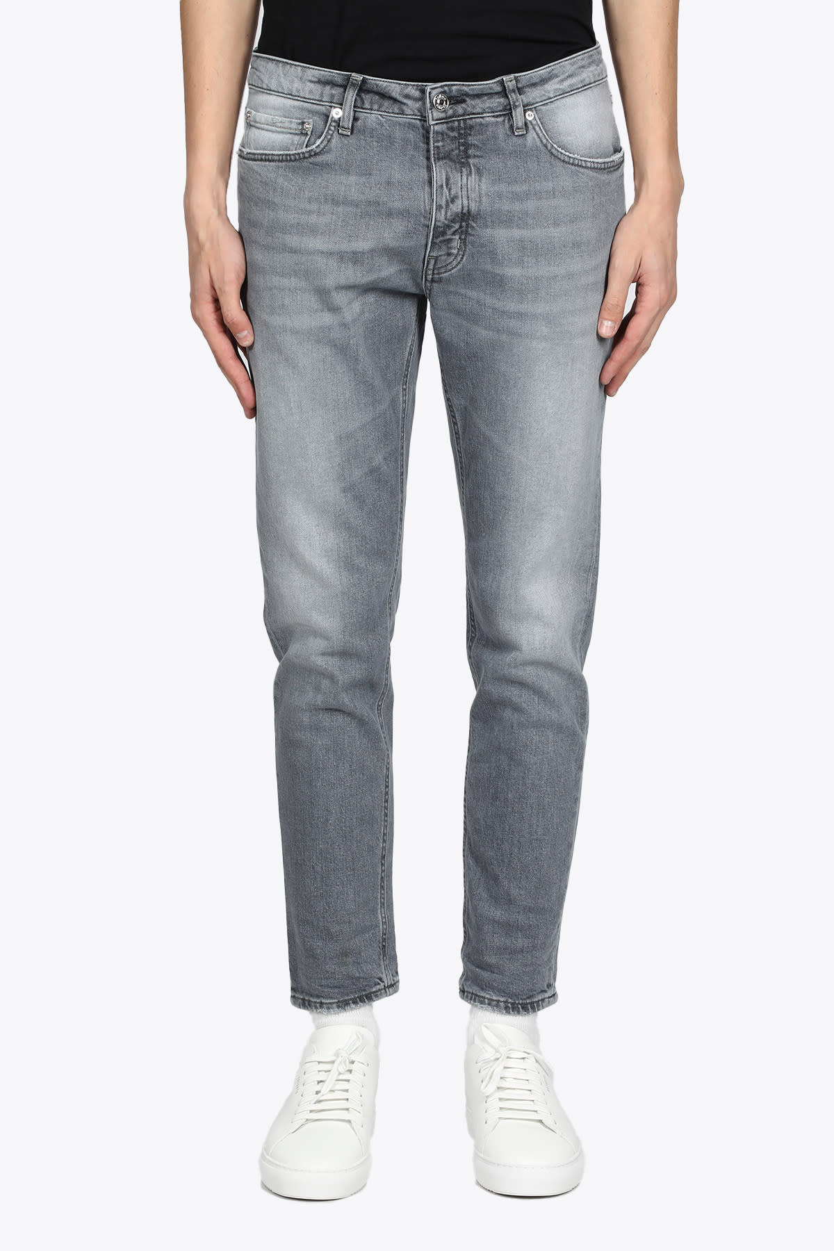 Haikure Cleveland Crop Comfort Pure Black Pure Sanded grey slim fit jeans - Cleveland crop