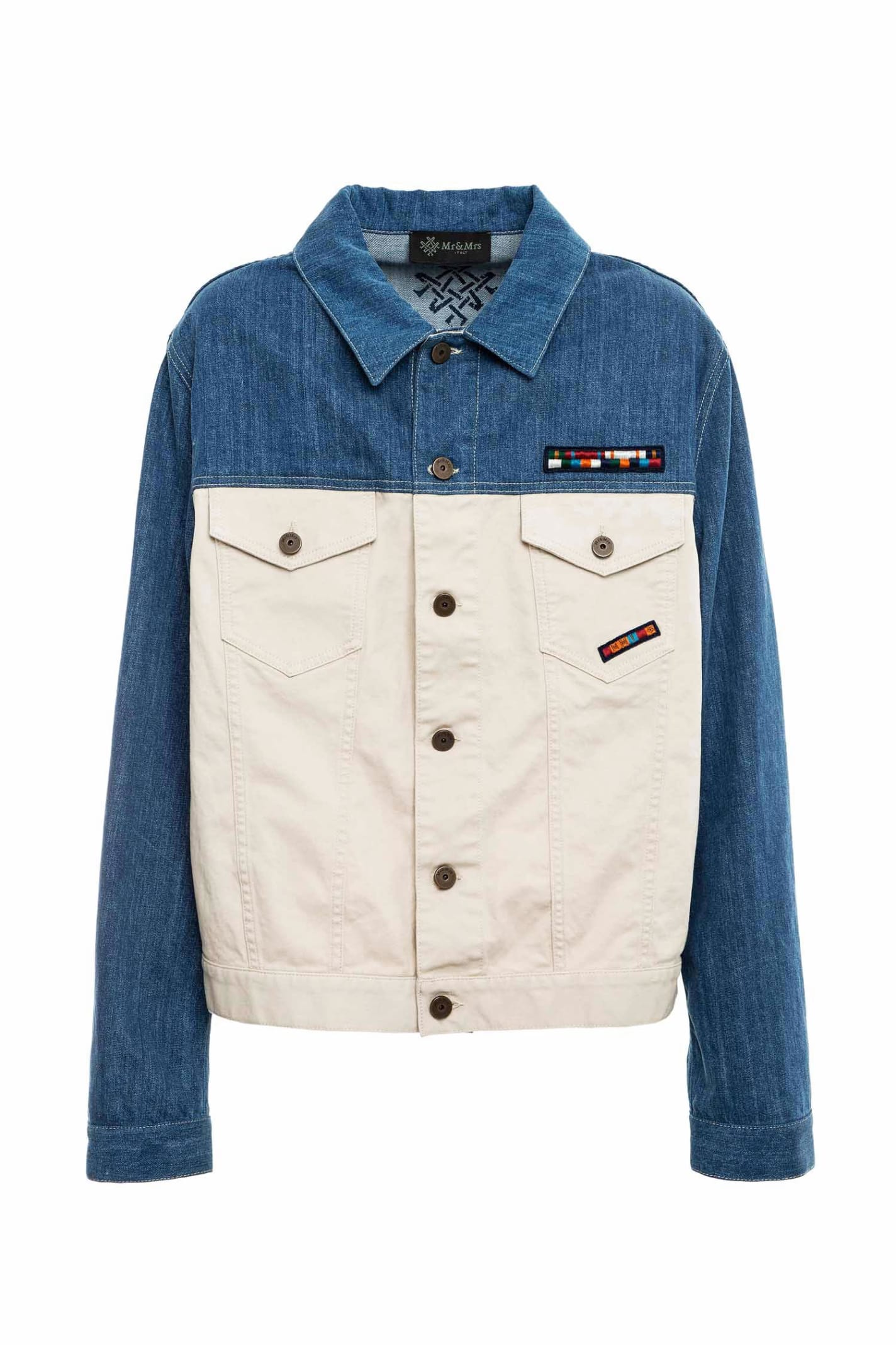 Mr & Mrs Italy Cotton Cavalry And Denim Jacket For Man