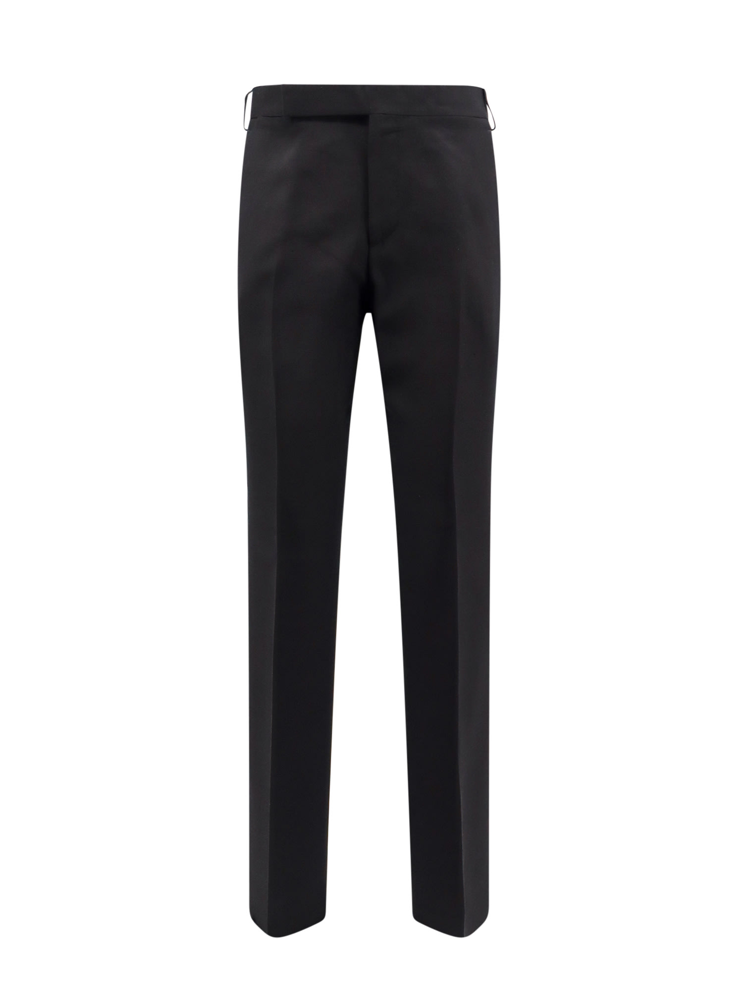 Shop Lardini Buttoned Fitted Trousers In Black