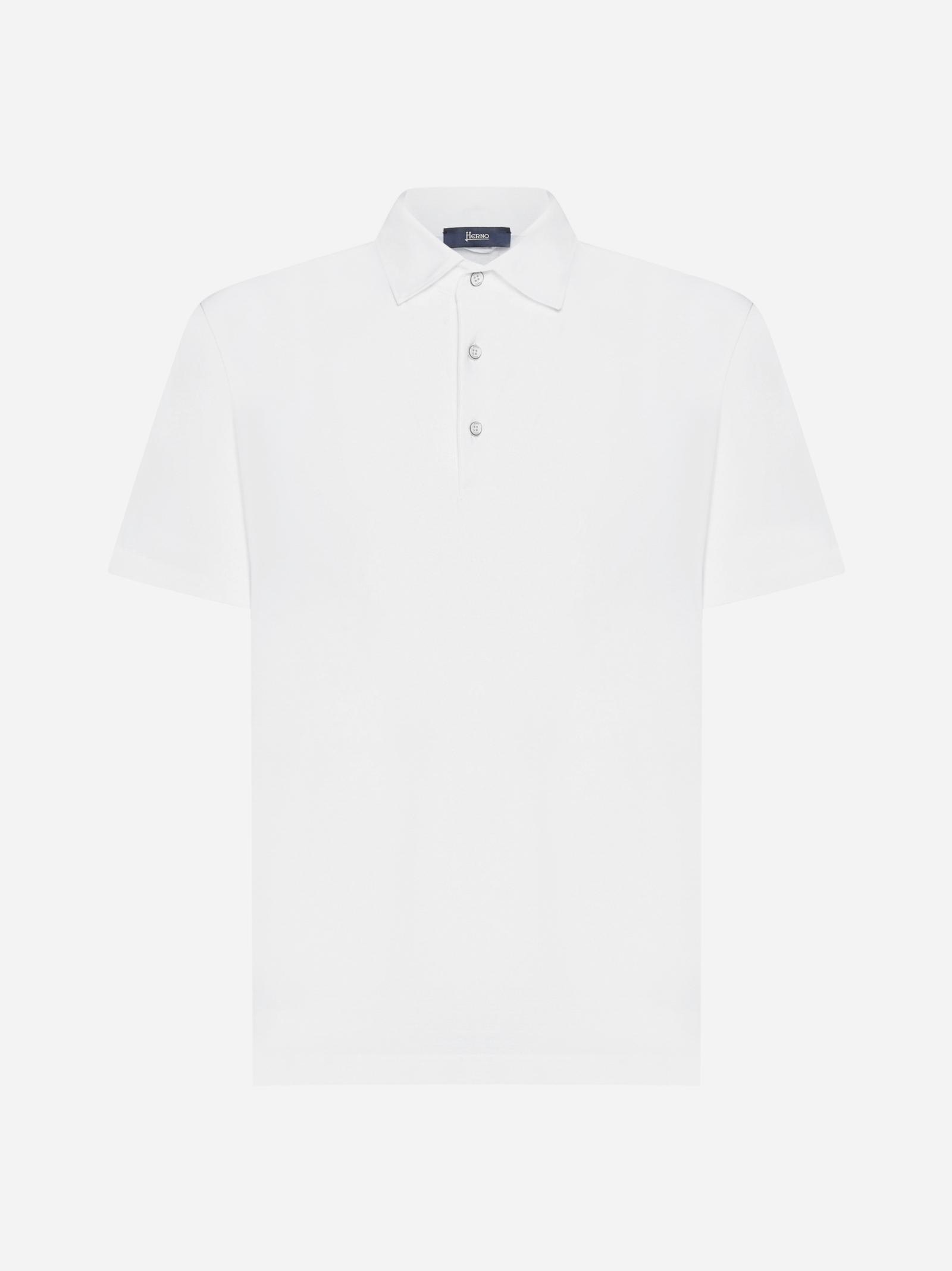 Shop Herno Cotton Polo Shirt In White