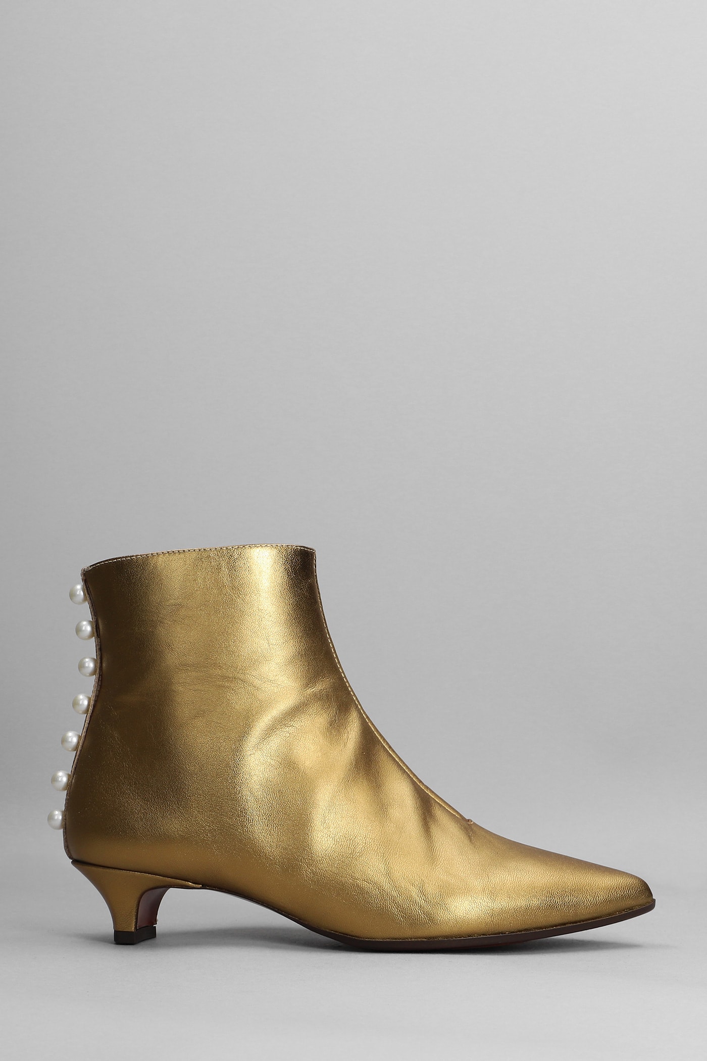 Chie Mihara Joki High Heels Ankle Boots In Bronze Leather