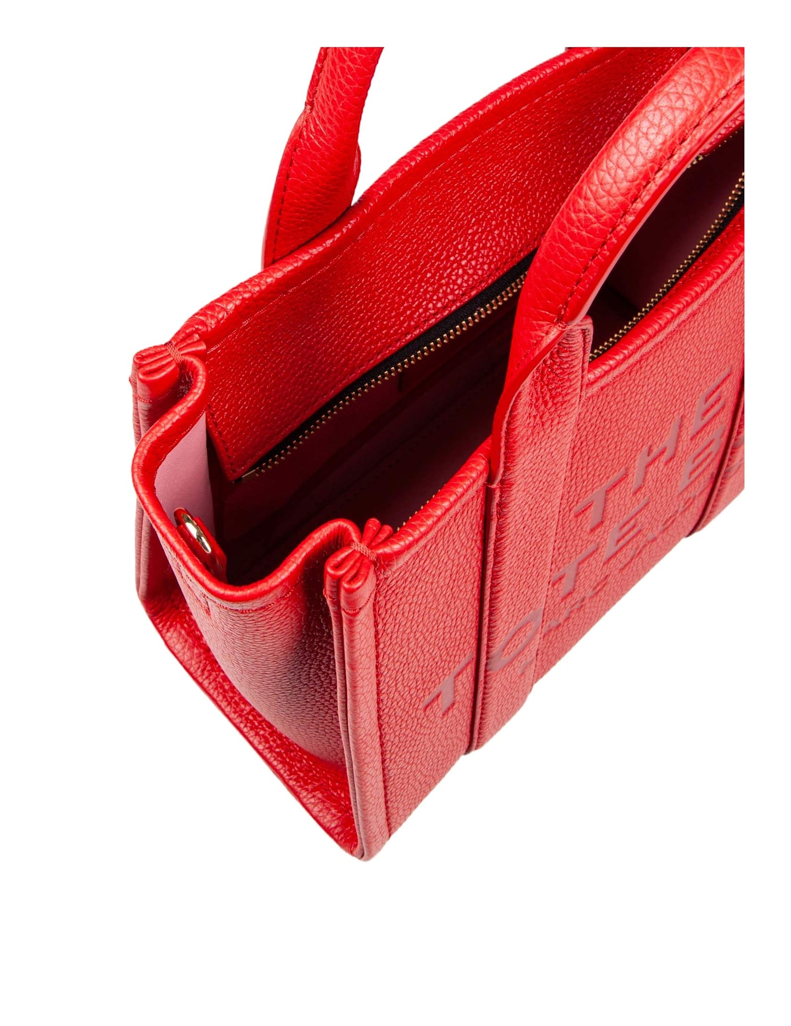 Shop Marc Jacobs Small Tote In Leather Color Red In True Red