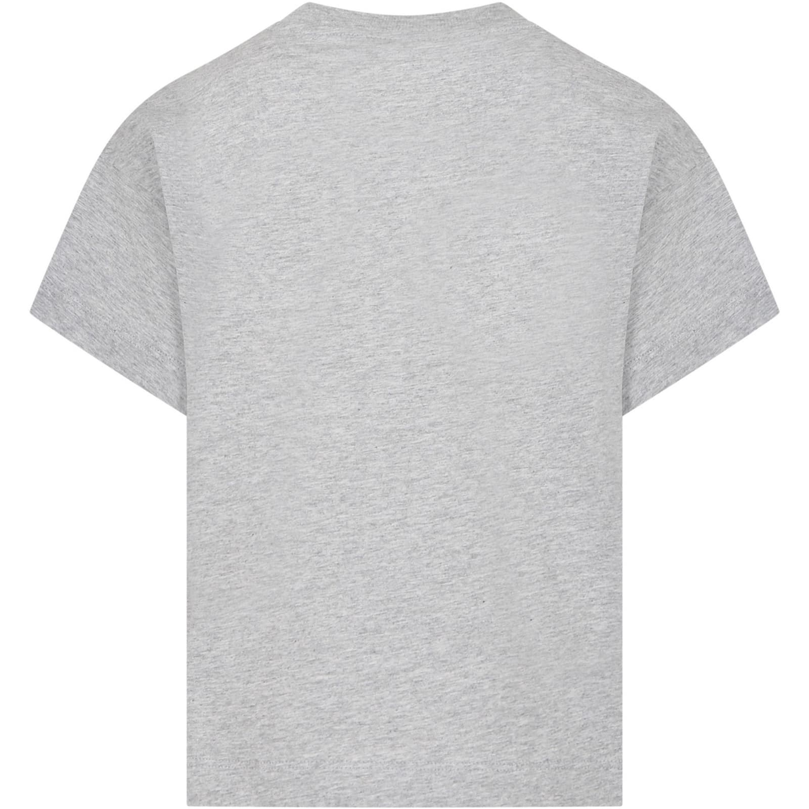 Shop Fendi Grey T-shirt For Kids With Double F
