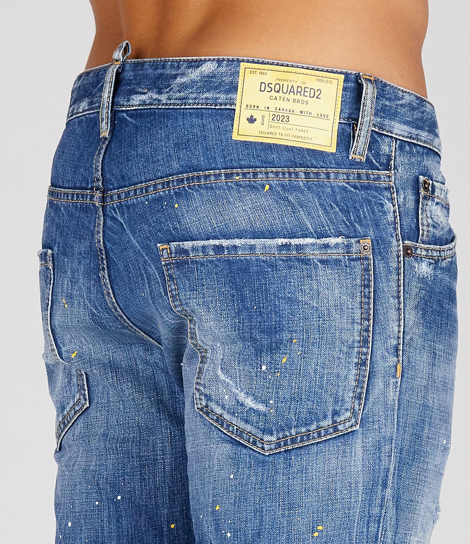 Shop Dsquared2 5 Pockets In Navy Blue