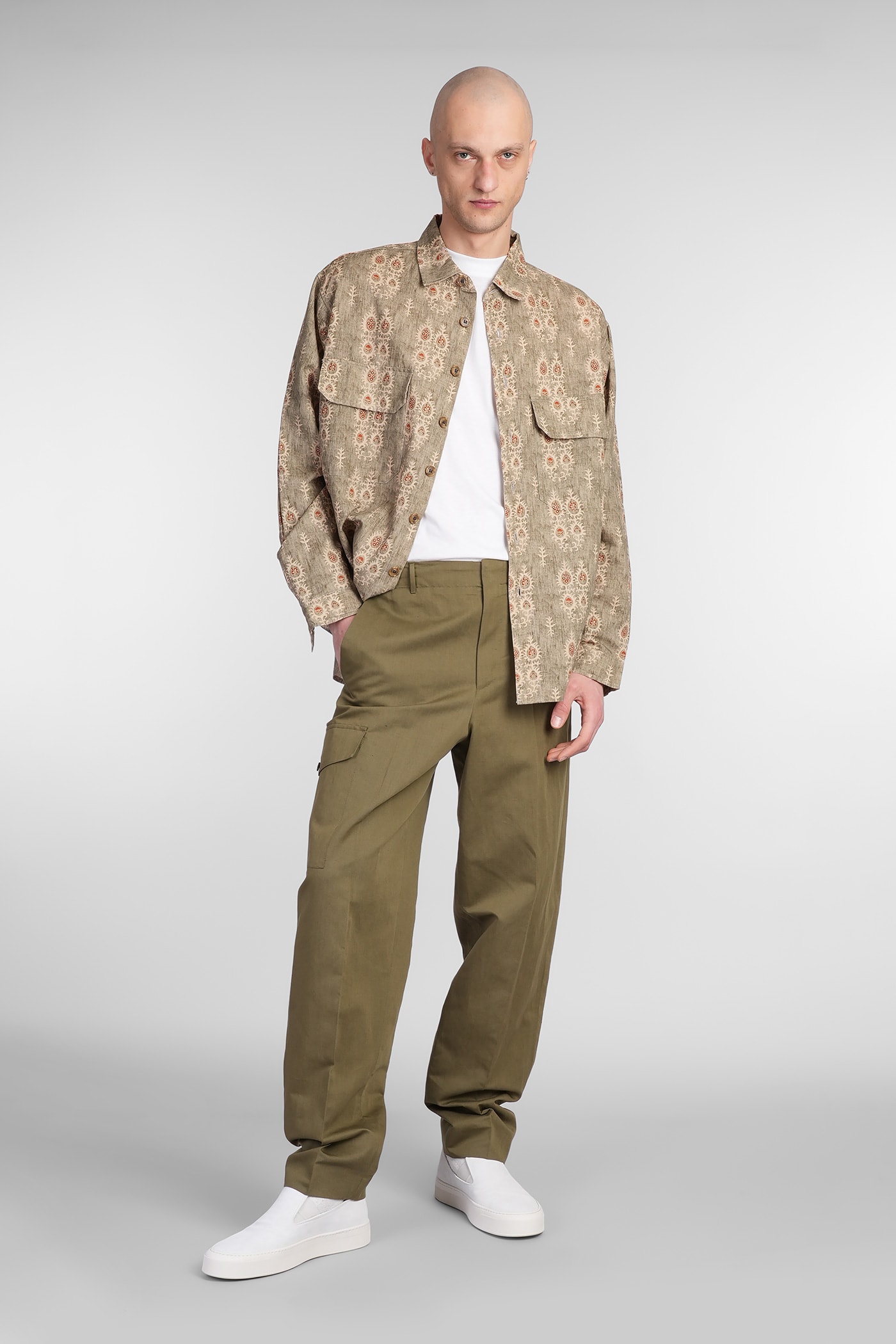 Pt Torino Bp65 Pants In Green Cotton In Green