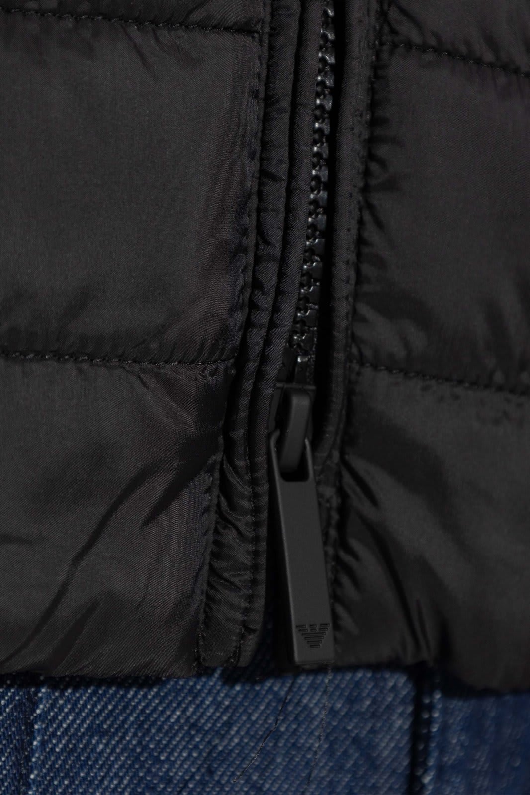 Shop Emporio Armani Quilted Jacket In Black