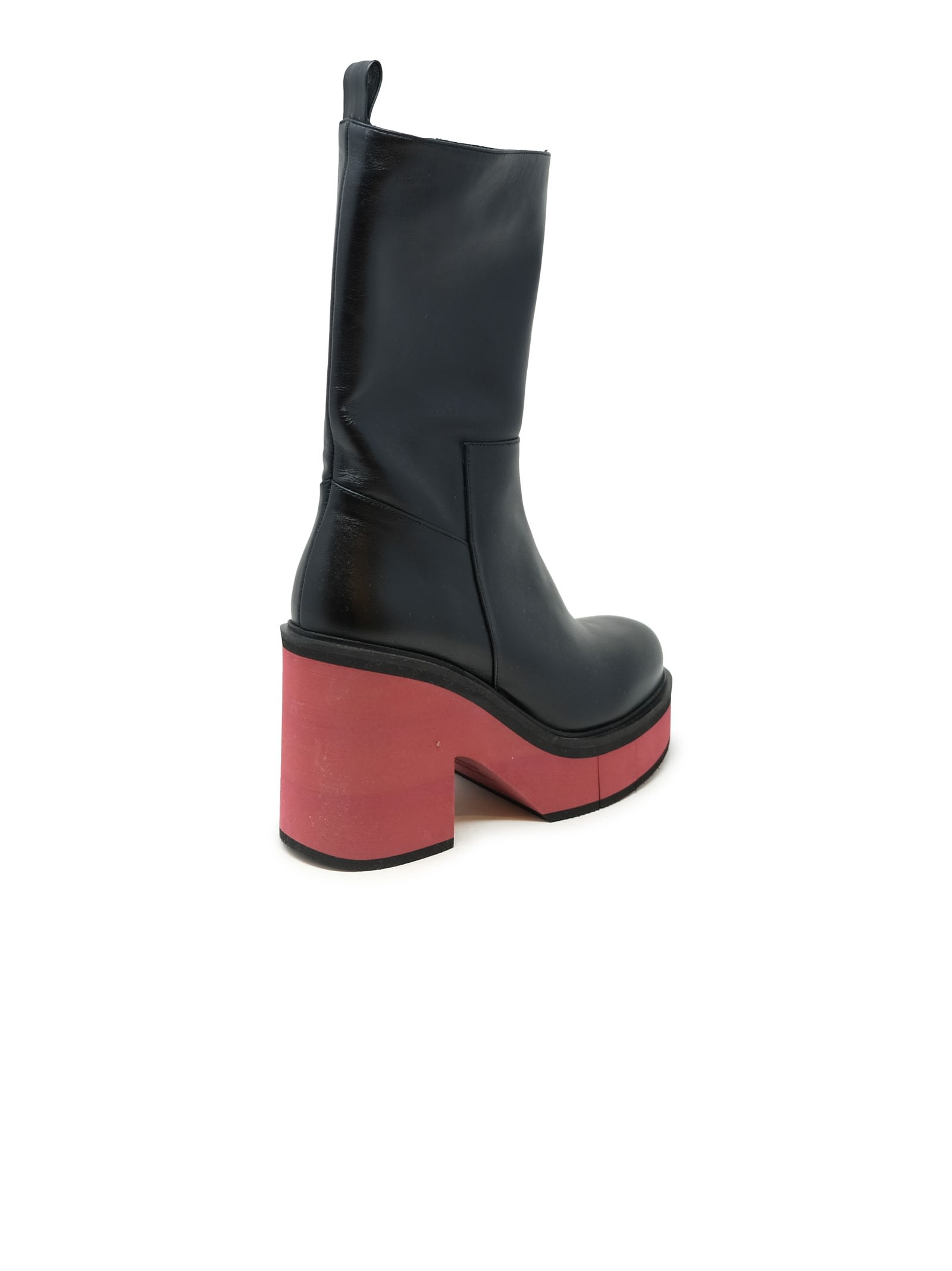 Paloma Barceló Paloma Barcelo 112302 Black Leather Brook Boots In Black