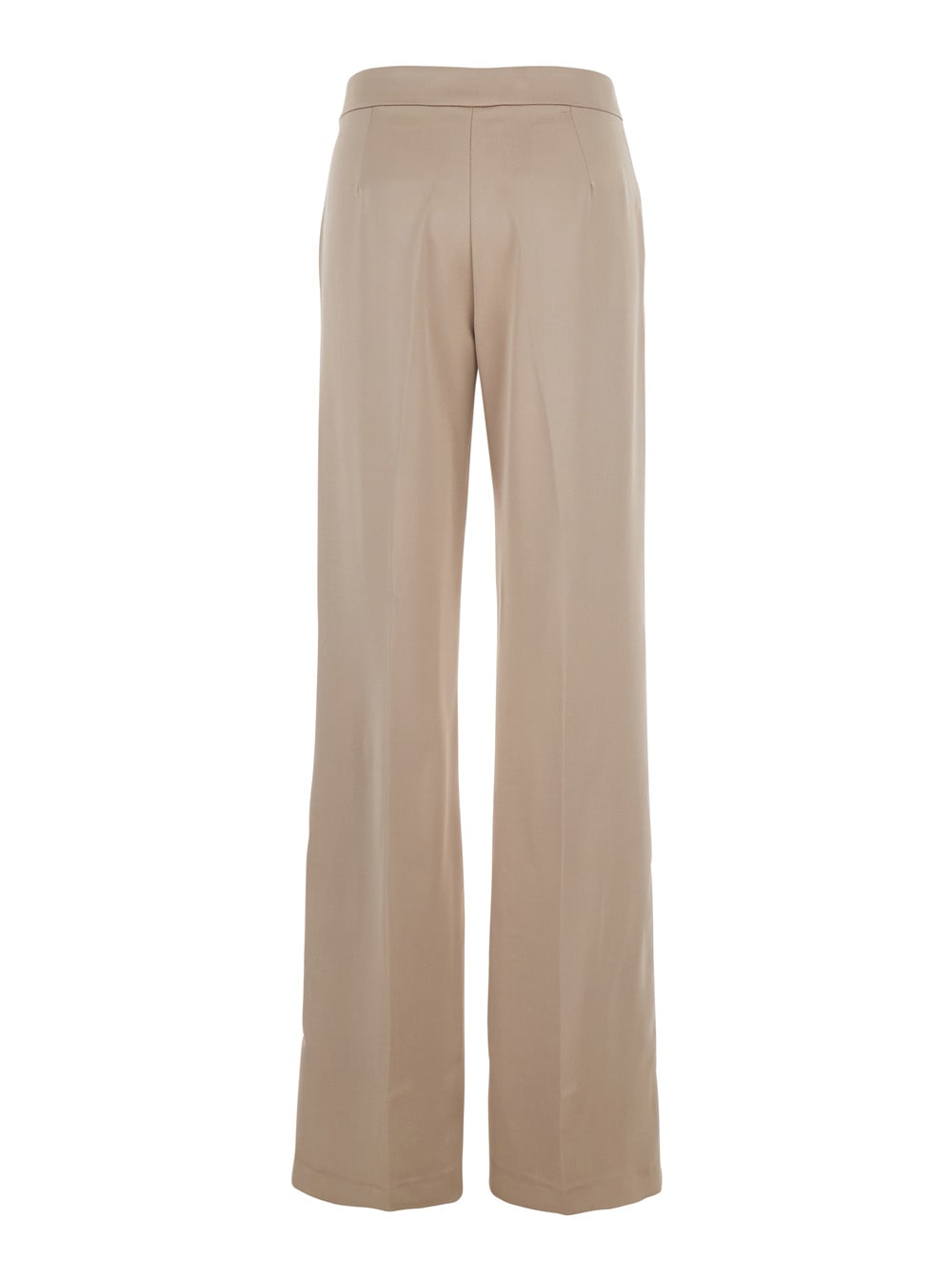 The Andamane Beige Pants With Pences On The Front In Tech Fabric Woman In Beige