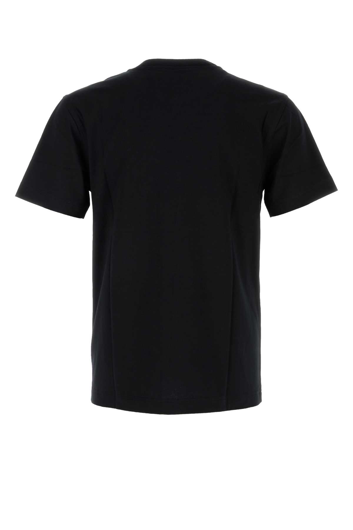 Shop Burberry Black Cotton T-shirt In Coal