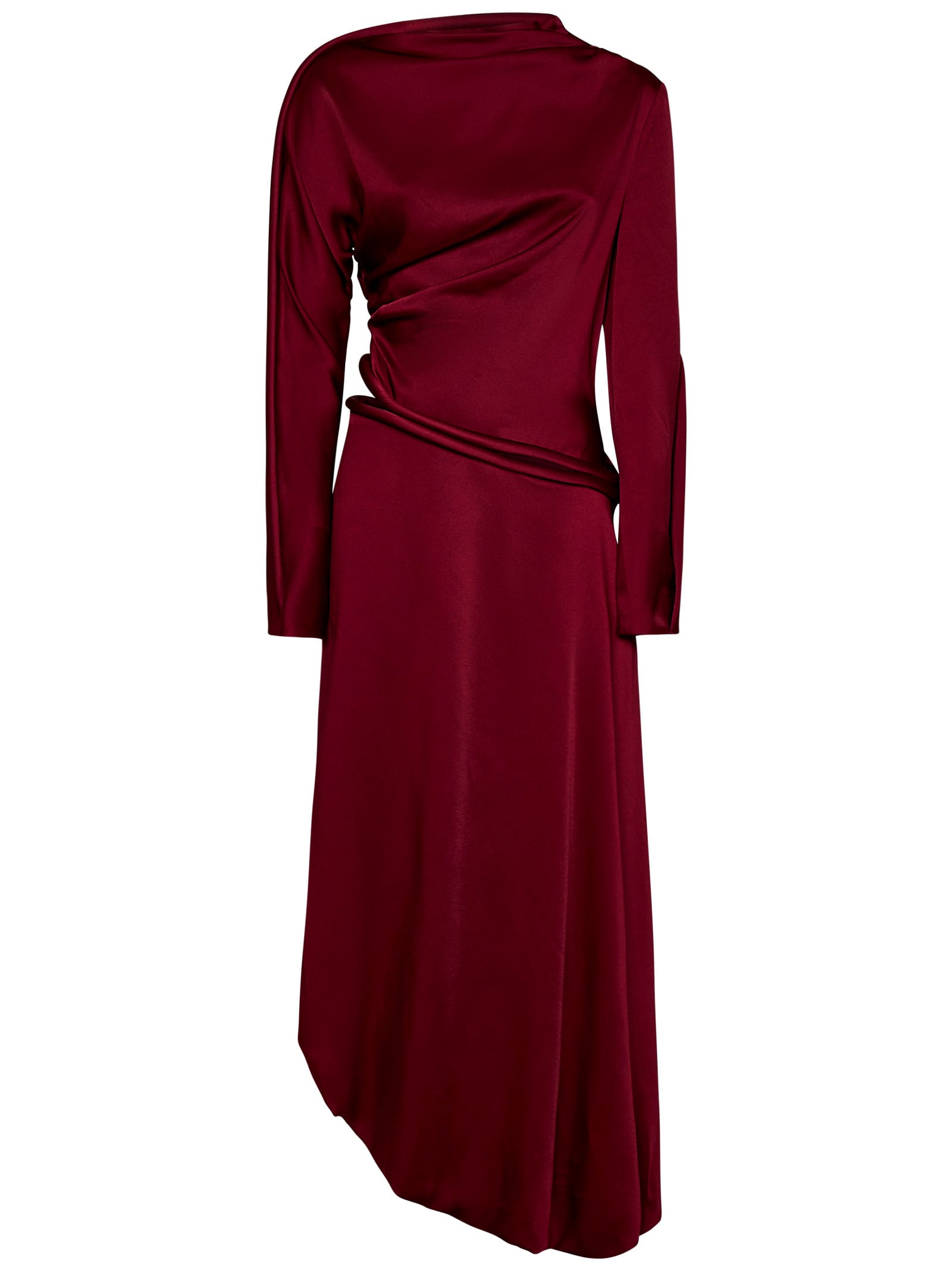 Shop Victoria Beckham Midi Dress In Red