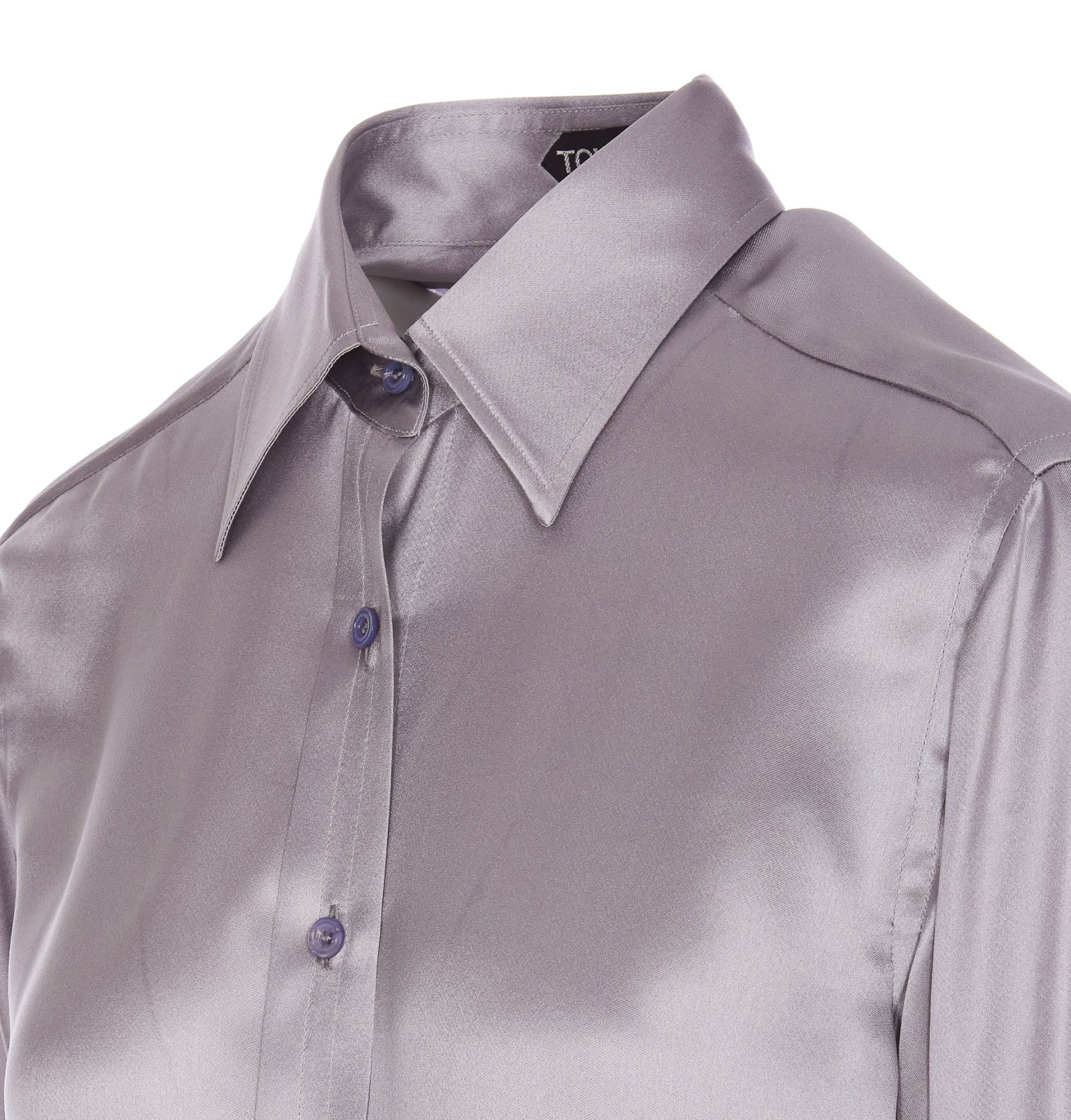 Shop Tom Ford Silk Shirt In Grey